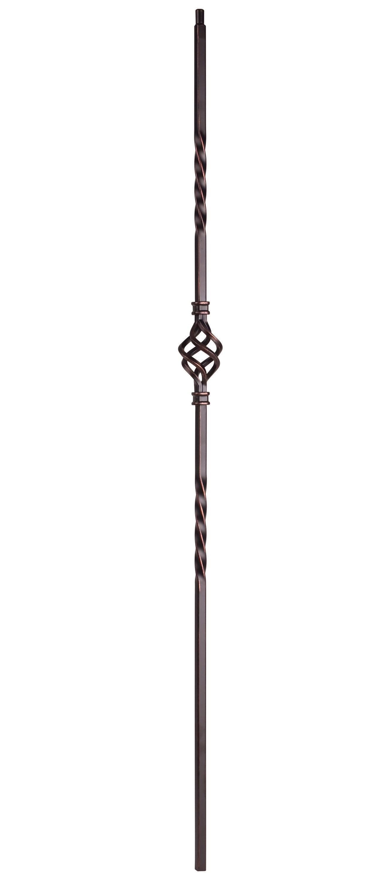 Crown Heritage 4583121RC30 30-in x 2.375-in Rubbed Copper Aluminum Pin Top Single Basket Stair Baluster
