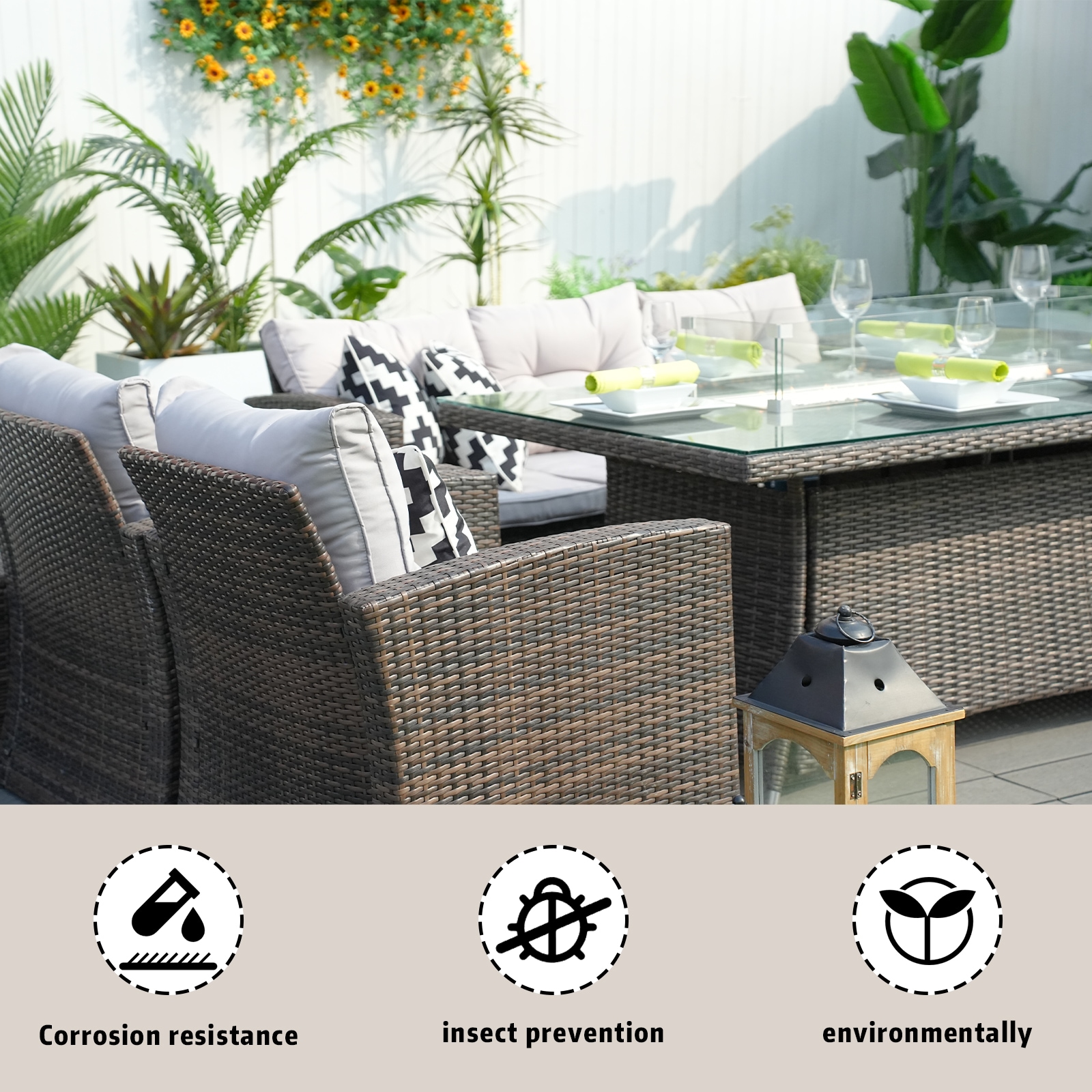 Direct Wicker DWG-1506R-BR Patio-Conversation-Sets - View #5