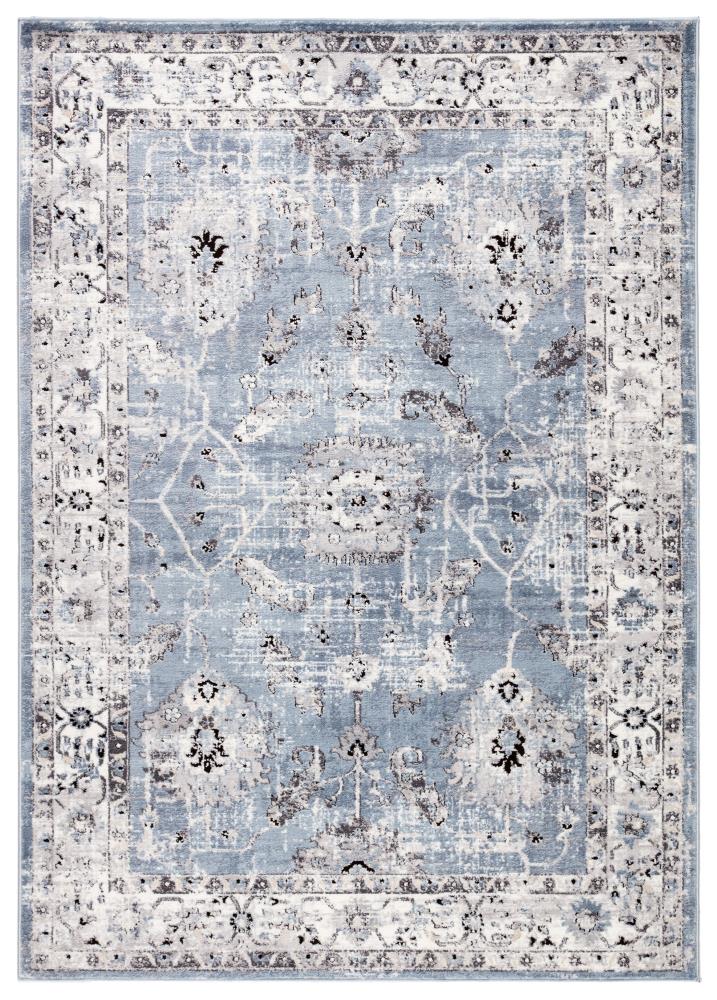  BRG144161 Nieva 4 X 6 (ft) Blue/White Indoor Floral/Botanical Oriental Area Rug