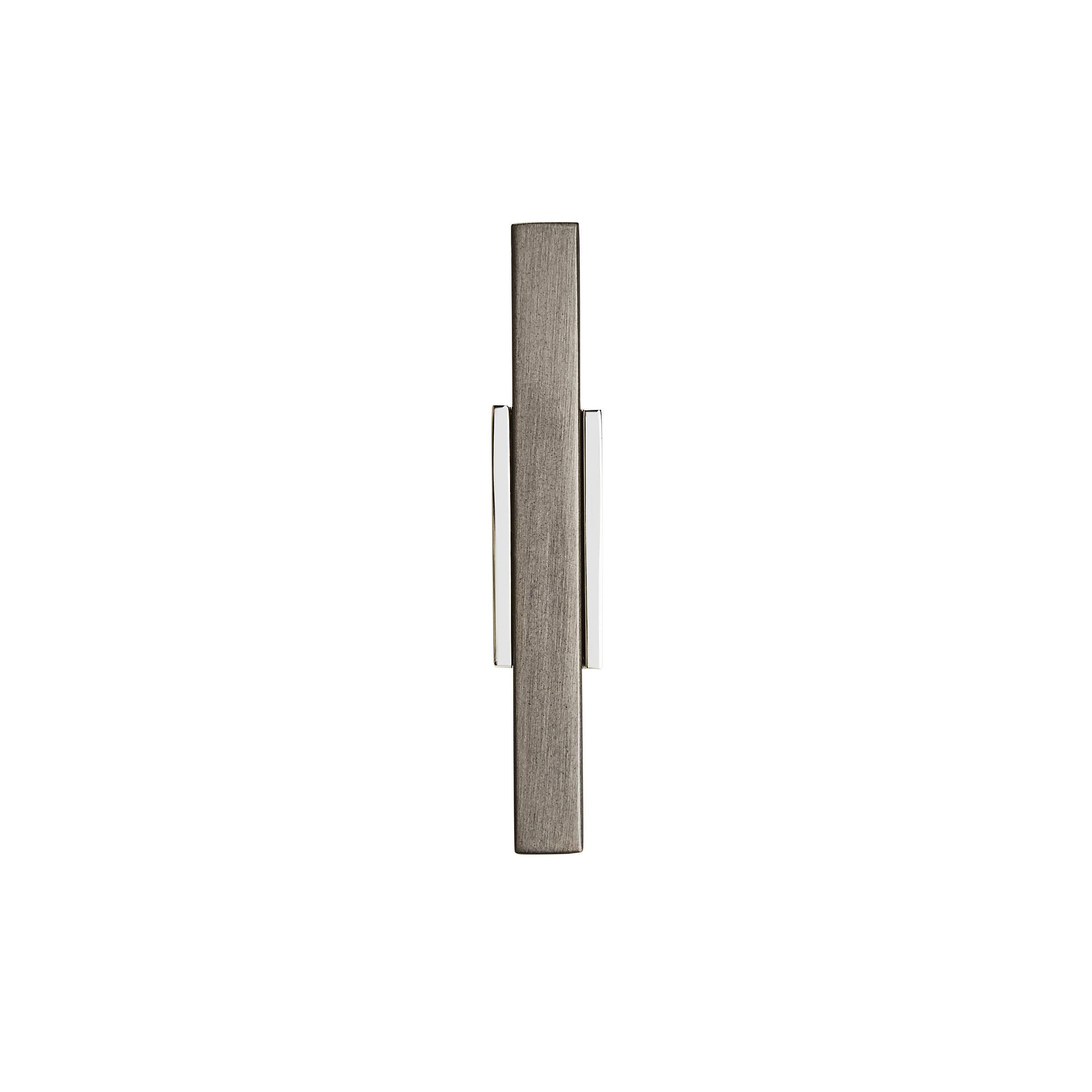Polished Chrome and Black T-Handle Cabinet Knob