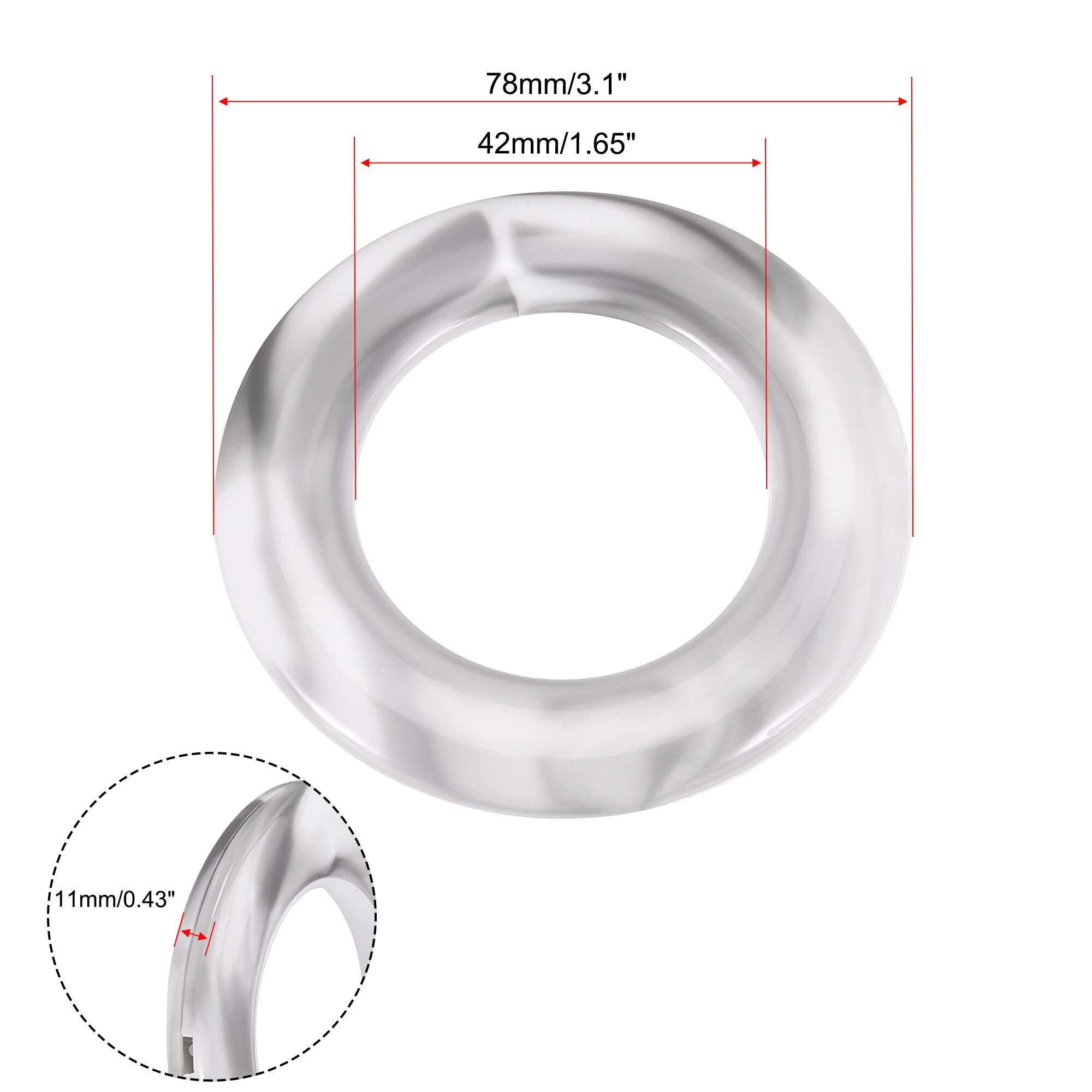 Unique Bargains S25093001UX7905 Curtain-Rings - View #2