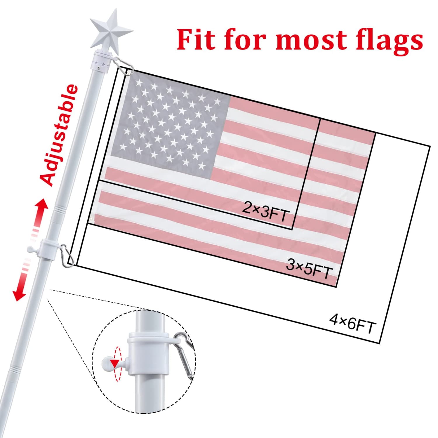 Angel Sar AZFHFGPO0318-2 Flag-Poles - View #4