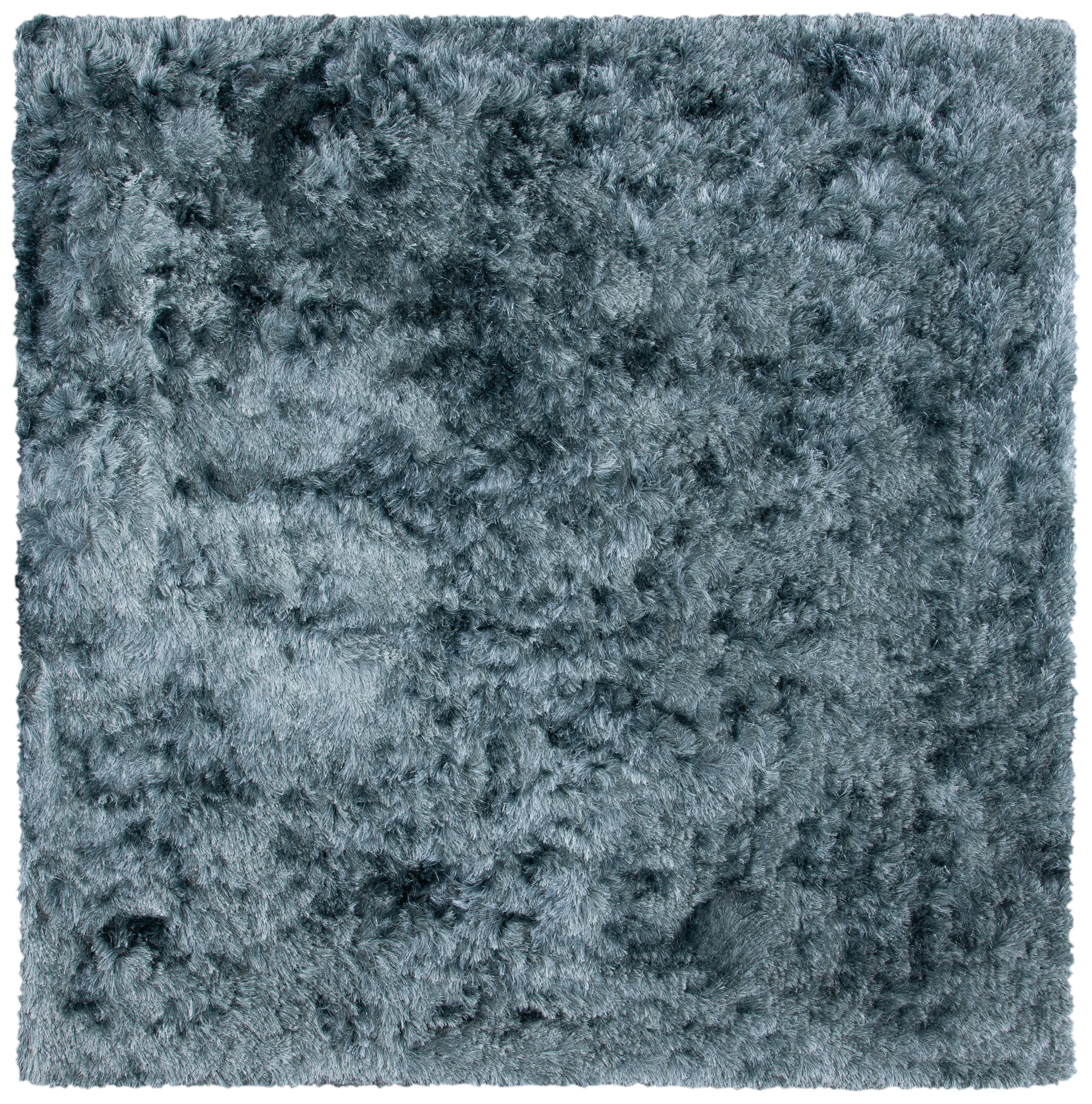 Safavieh OCG101M-6SQ Ocean Patras Shag 6 x 6 (ft) Tufted Polyester Slate Square Indoor Solid Area rug
