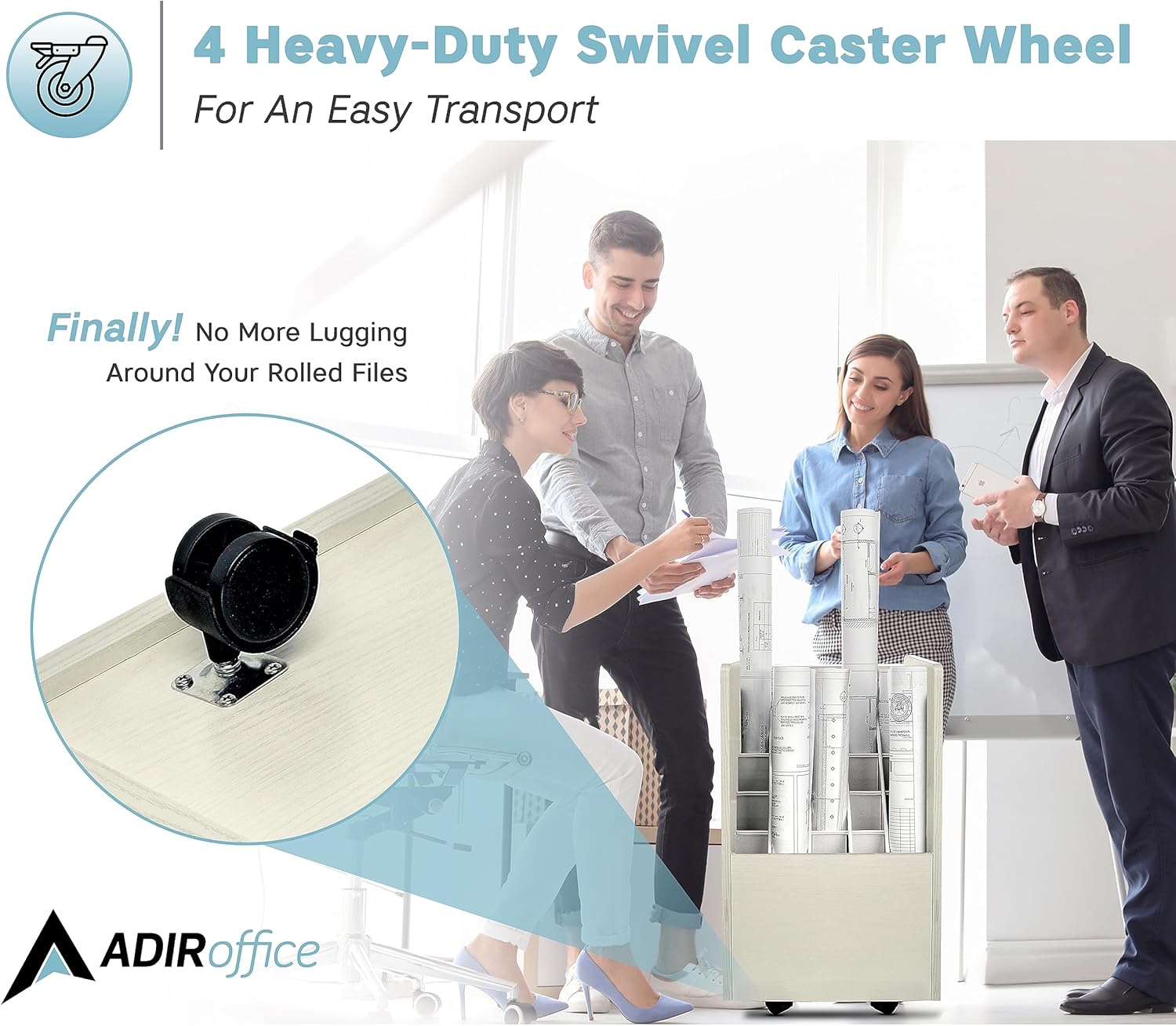 AdirOffice WHI624 Office-Accessories - View #3