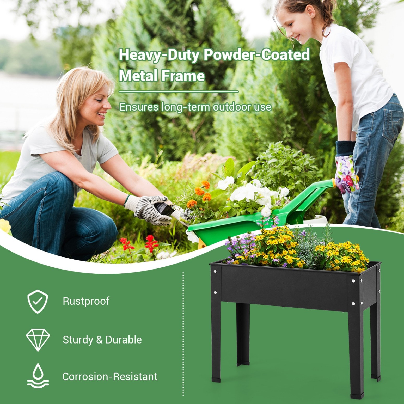 Iseryn NB3985BK Raised-Garden-Beds - View #3