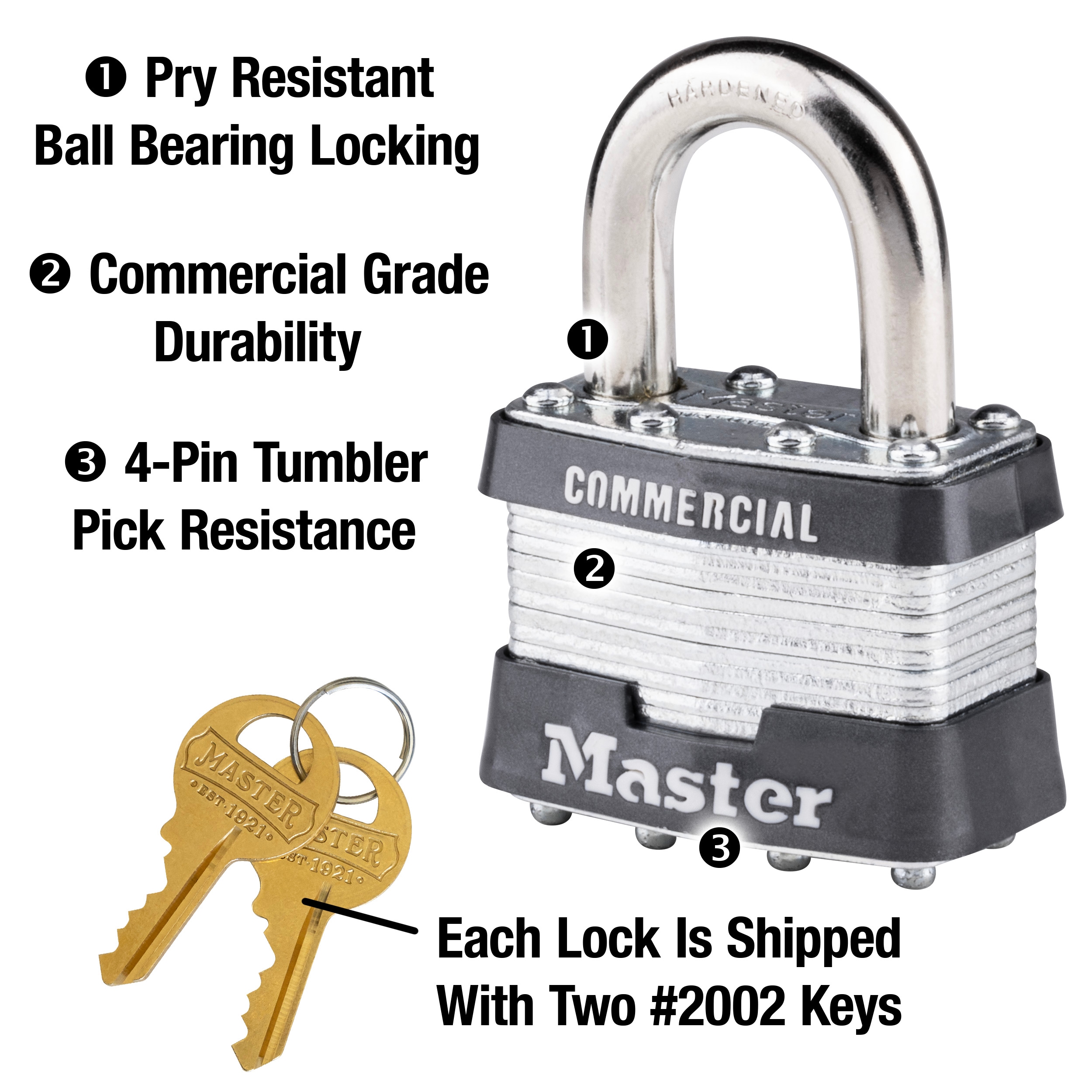 Master Lock 1KA-2002 Padlocks-Locks-Cables - View #5