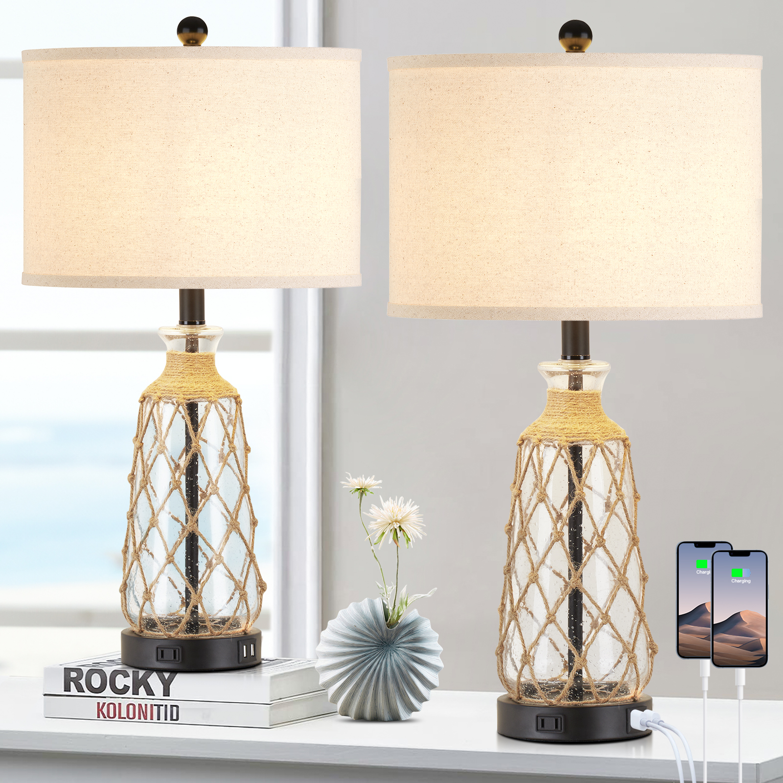 UrFurnishings TD-203 Table-Lamps - View #2