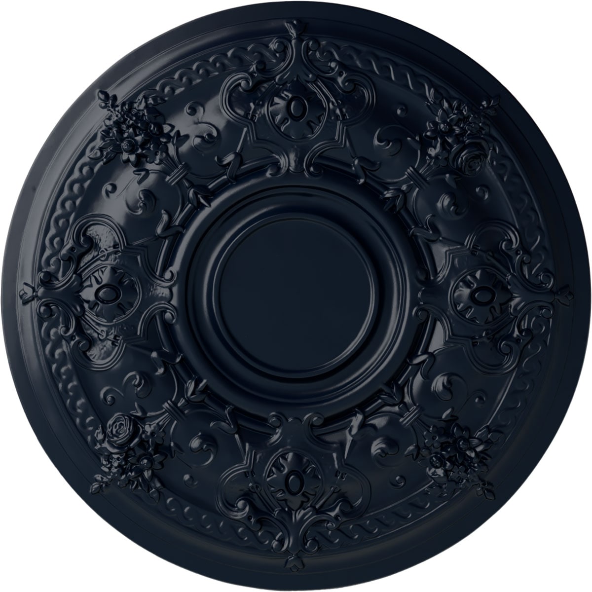 Ekena Millwork CM29DAMDF Darnay 29.25-in W x 29.25-in L Painted Midnight Dream Polyurethane Whole Ceiling Medallion