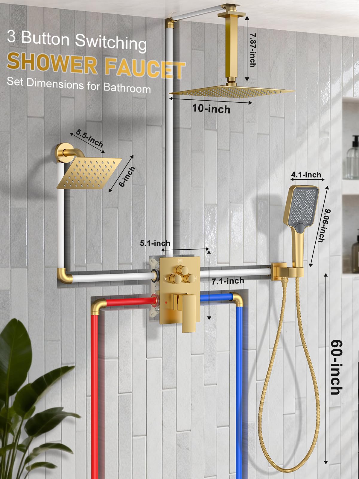 LAIFUCAM LLA0730A006 Showerhead-Bar-Panels - View #7