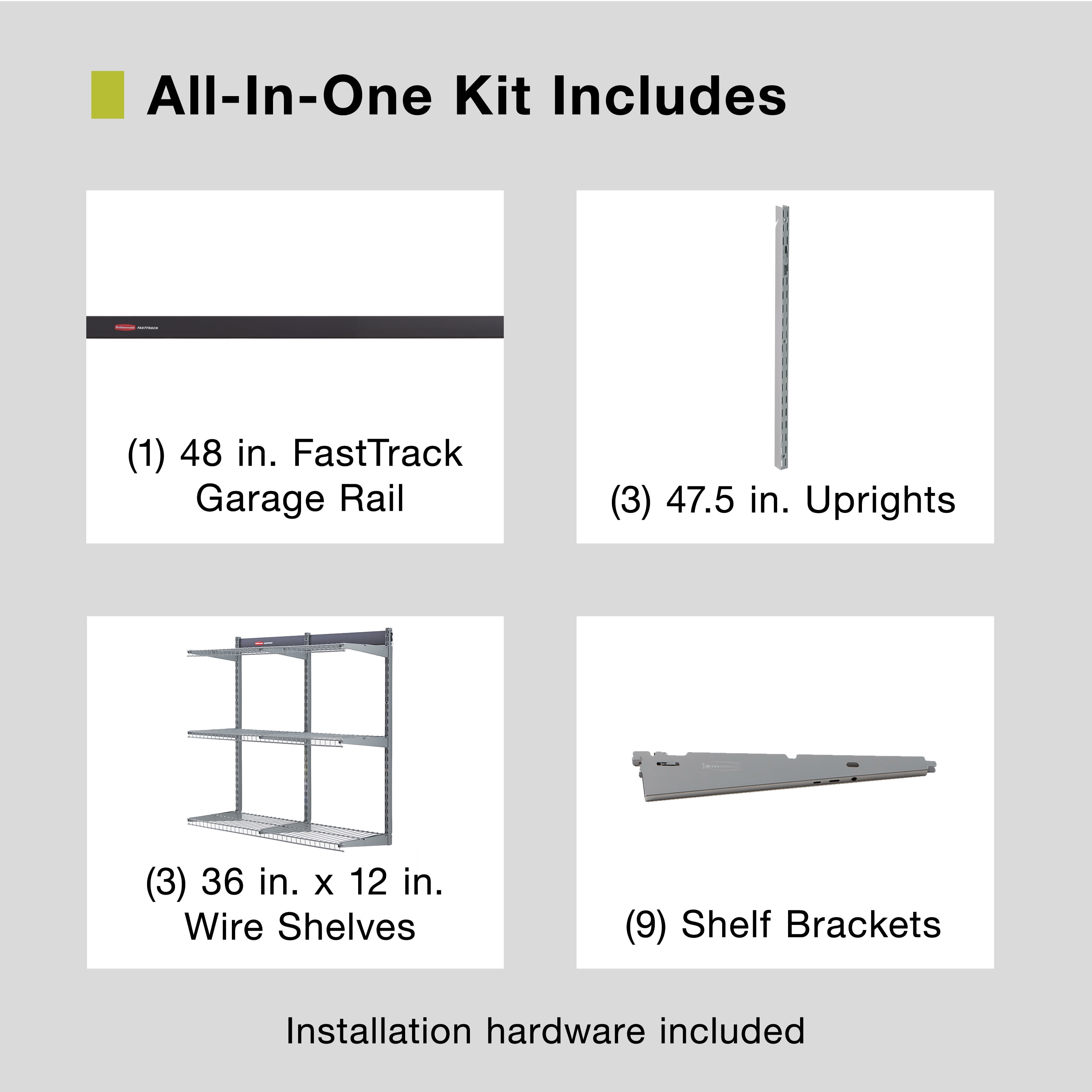 Rubbermaid 2126867 Garage-Storage-Rail-Sys-Acc - View #2