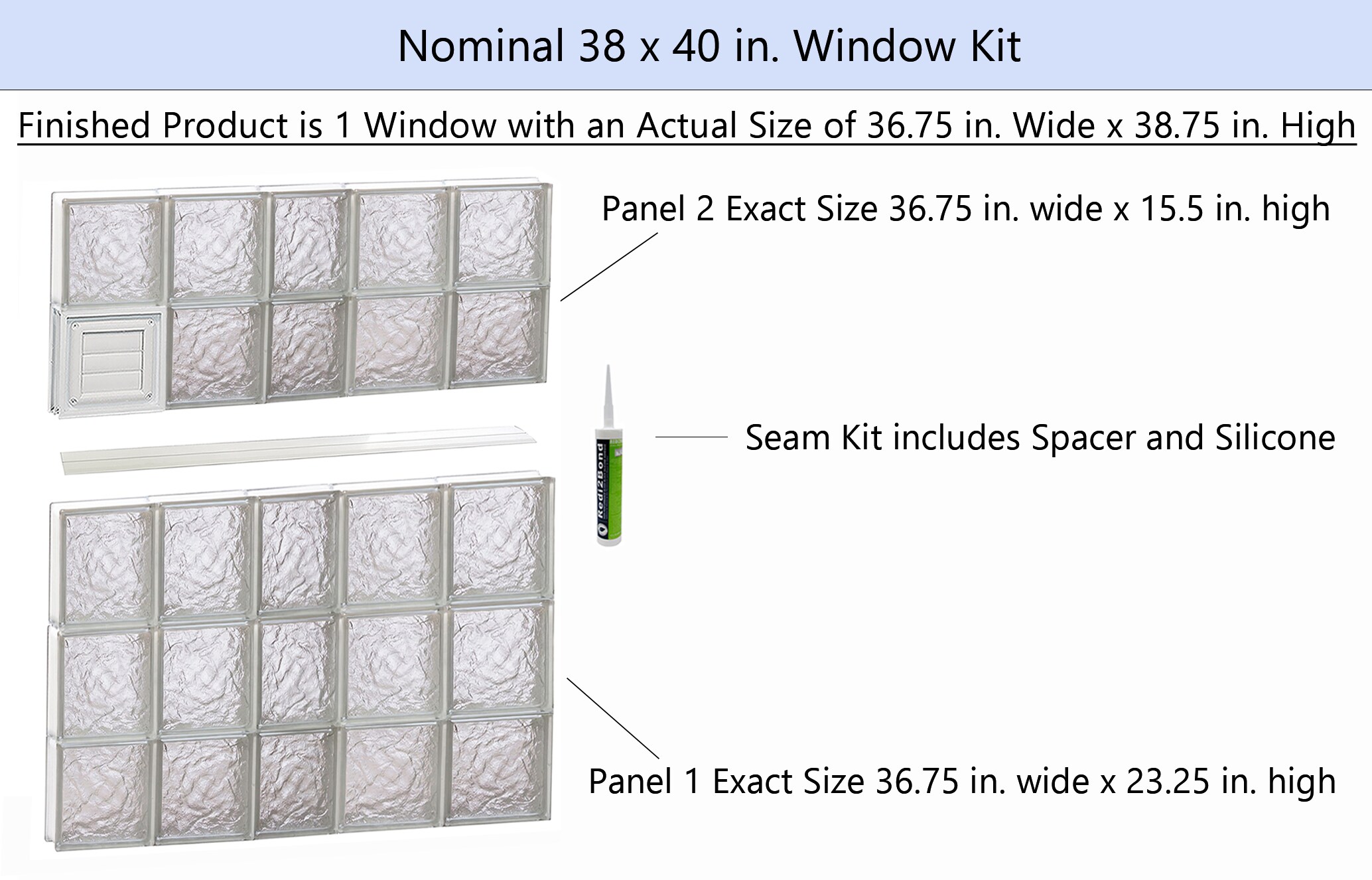 REDI2SET D3840IS Glass-Block-Windows - View #2