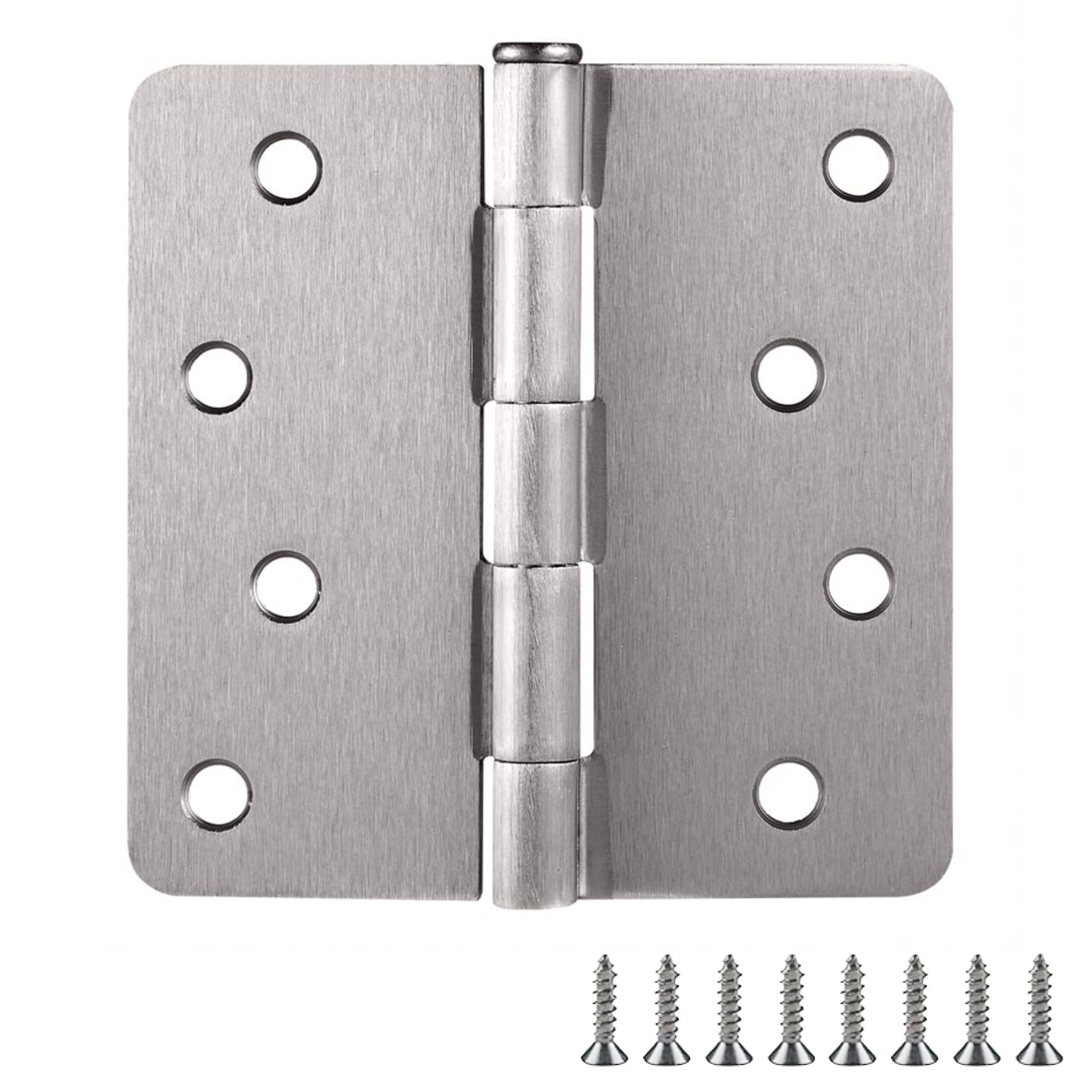 Design House 186023 3-1/2-in H x 1/4-in Radius Satin Nickel Butterfly Interior/Exterior Door Hinge 6 -Pack