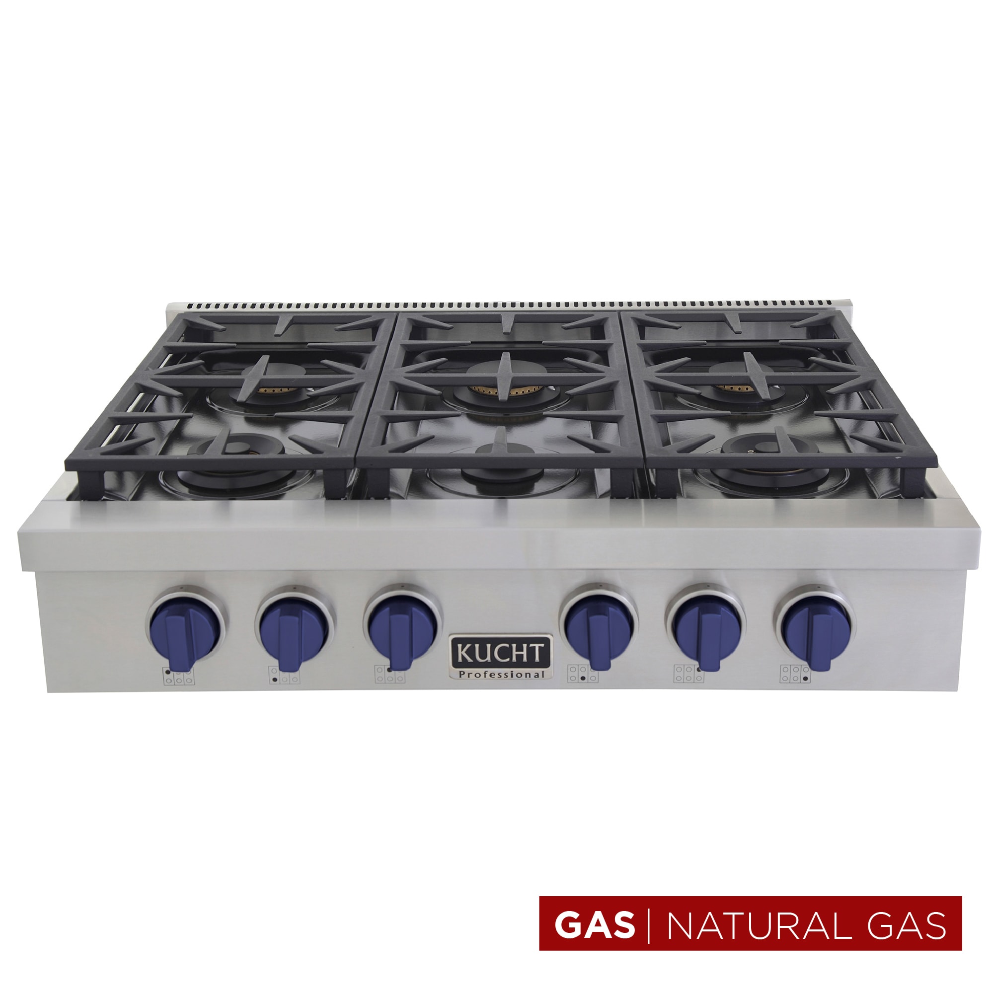 Kucht KFX369T-B 36-in 6 burners Stainless steel Gas Cooktop