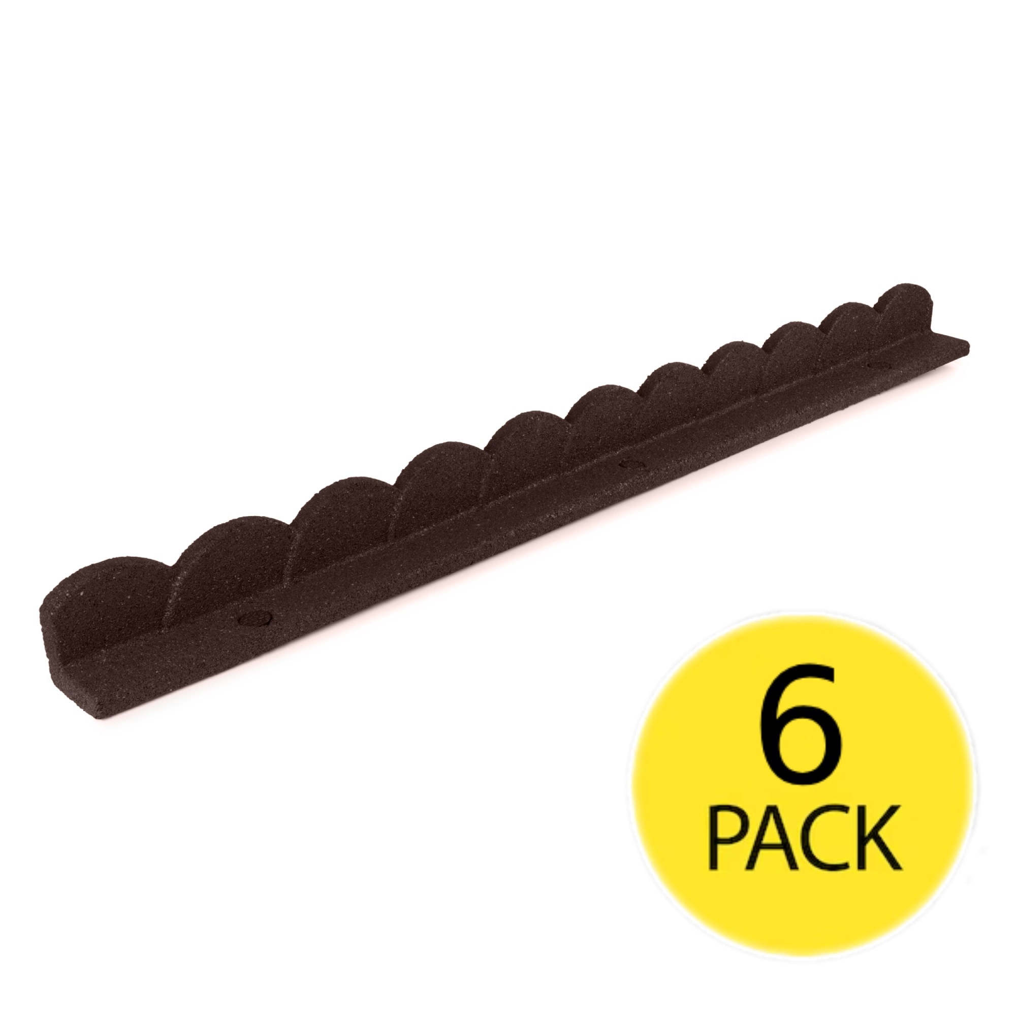 GroundSmart 4-ft x 3-in Sea Scallop 6 -Pack IMC Outdoor Living Rubber Landscape edging section #DCLSE4BN6