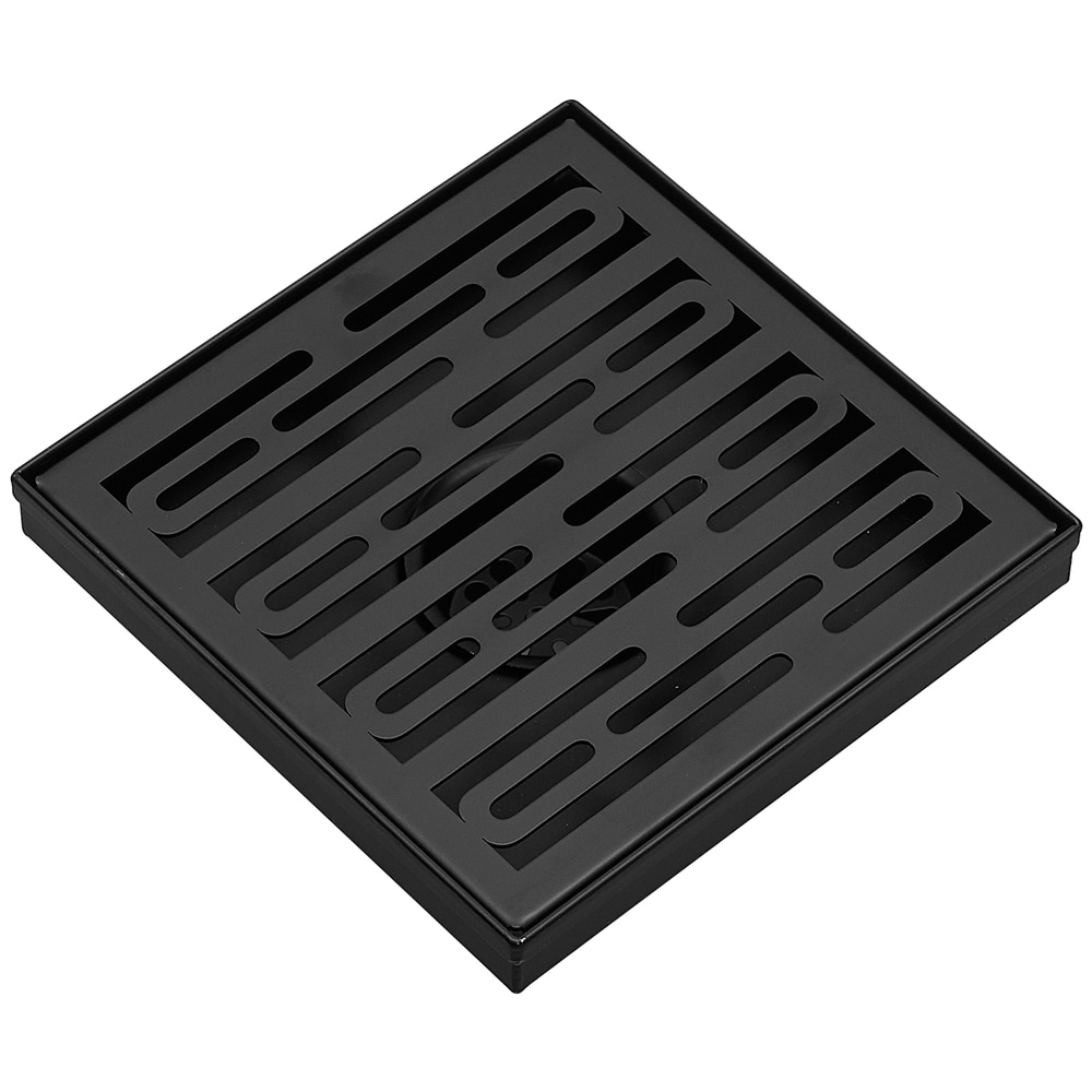 BWE 6 In. Square Stainless Steel Shower Drain with Slot Pattern Drain ...