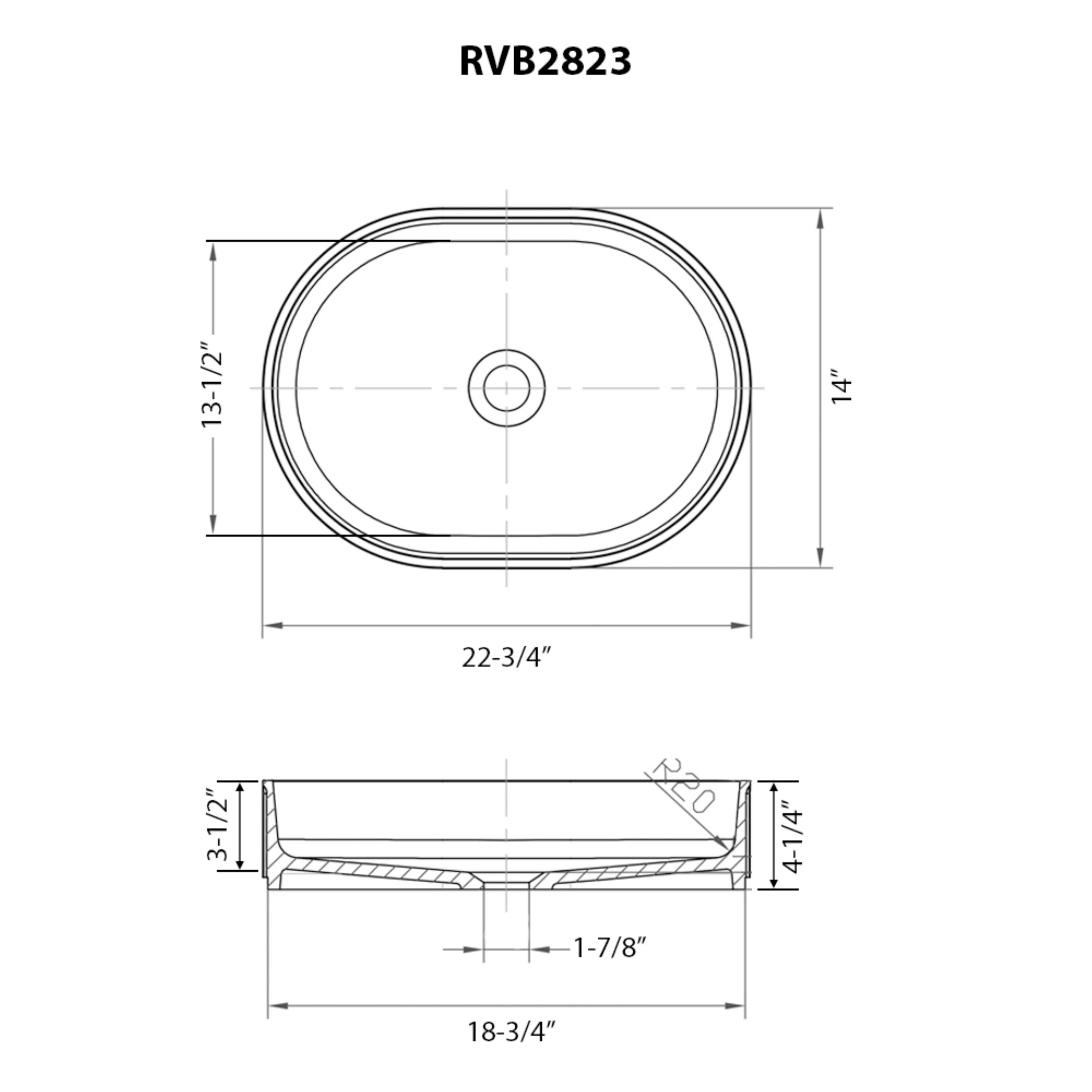 Ruvati RVB2823WH Bath-Sink - View #8
