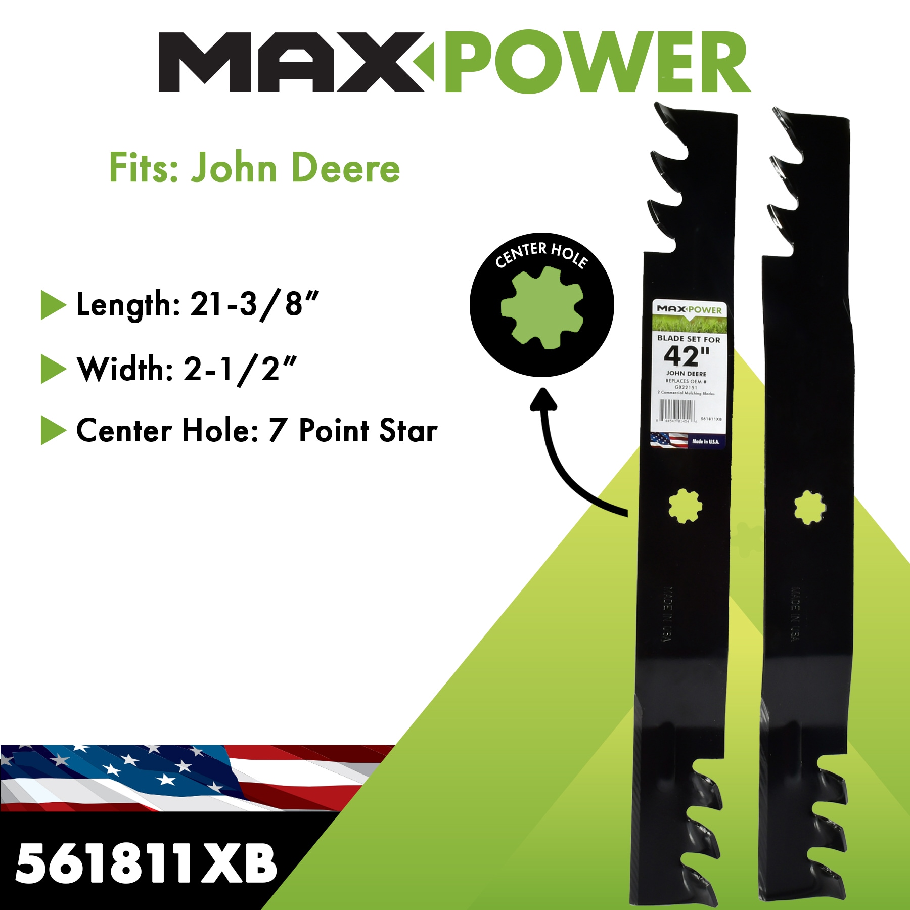 MaxPower 561811XB Ope-Mower-Blades - View #2