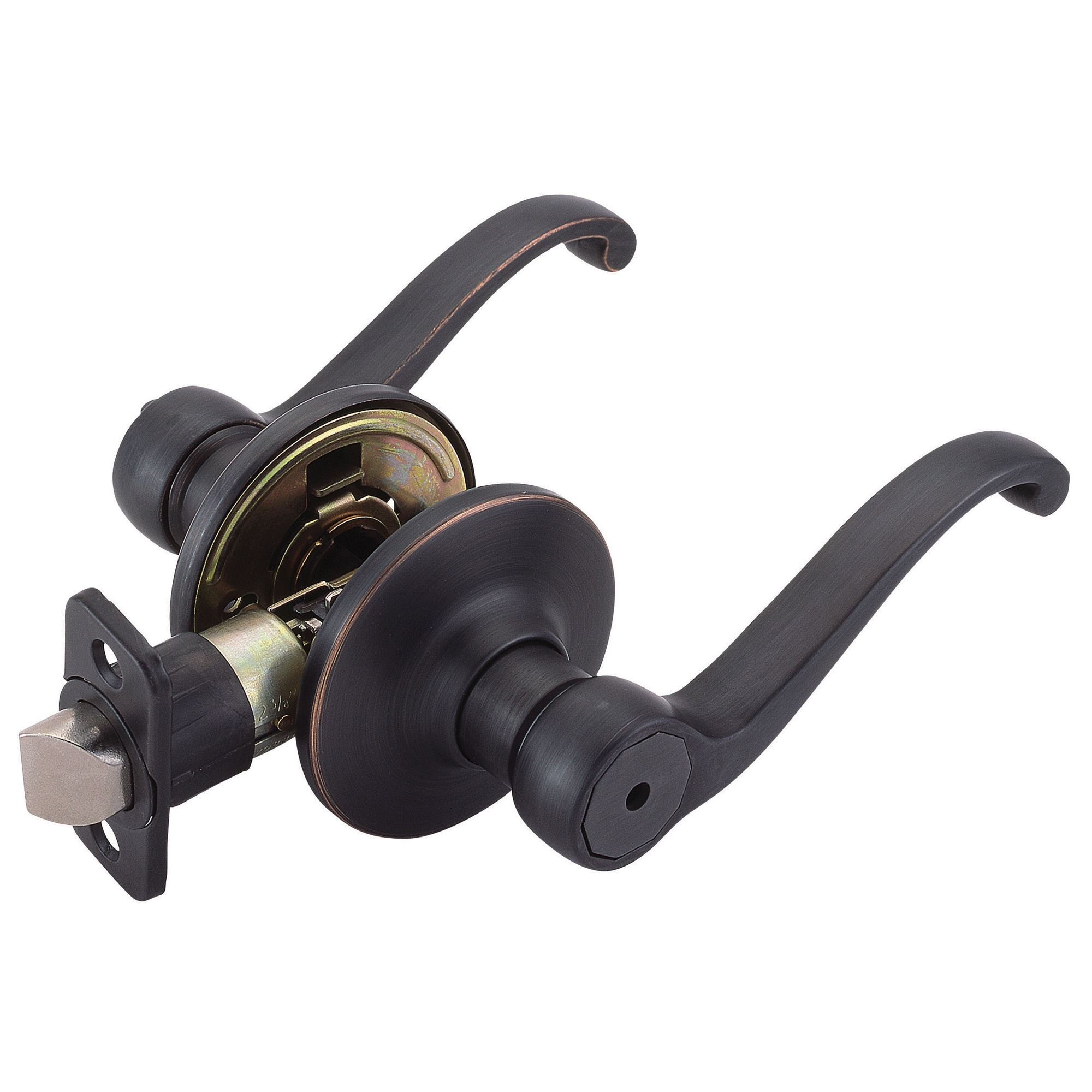 Design House 740407 Scroll Scroll Oil Rubbed Bronze Universal Interior Bed/Bath Privacy Door Handle