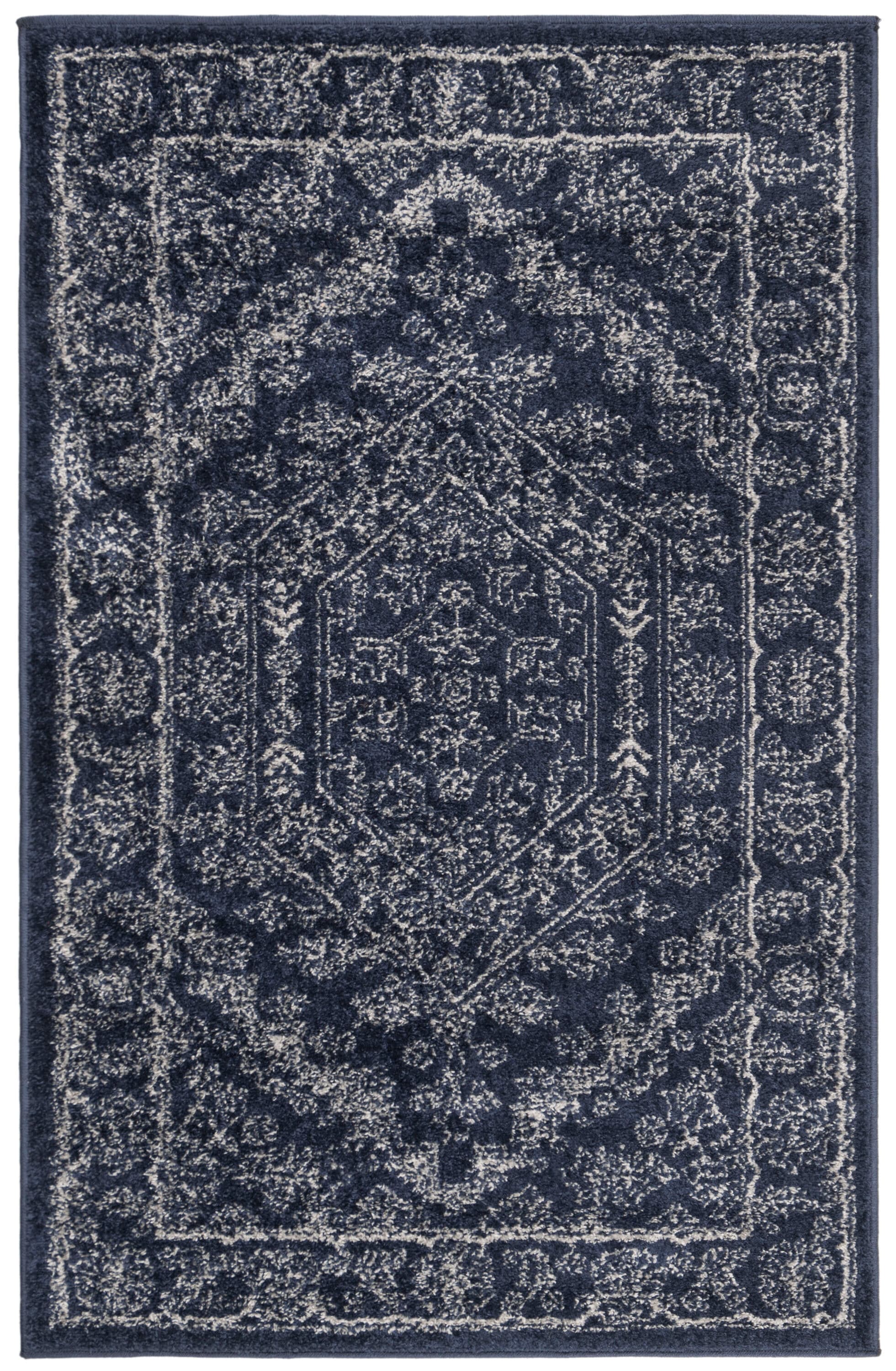 Adirondack 108N Navy Ivory 3in x 5in Rug