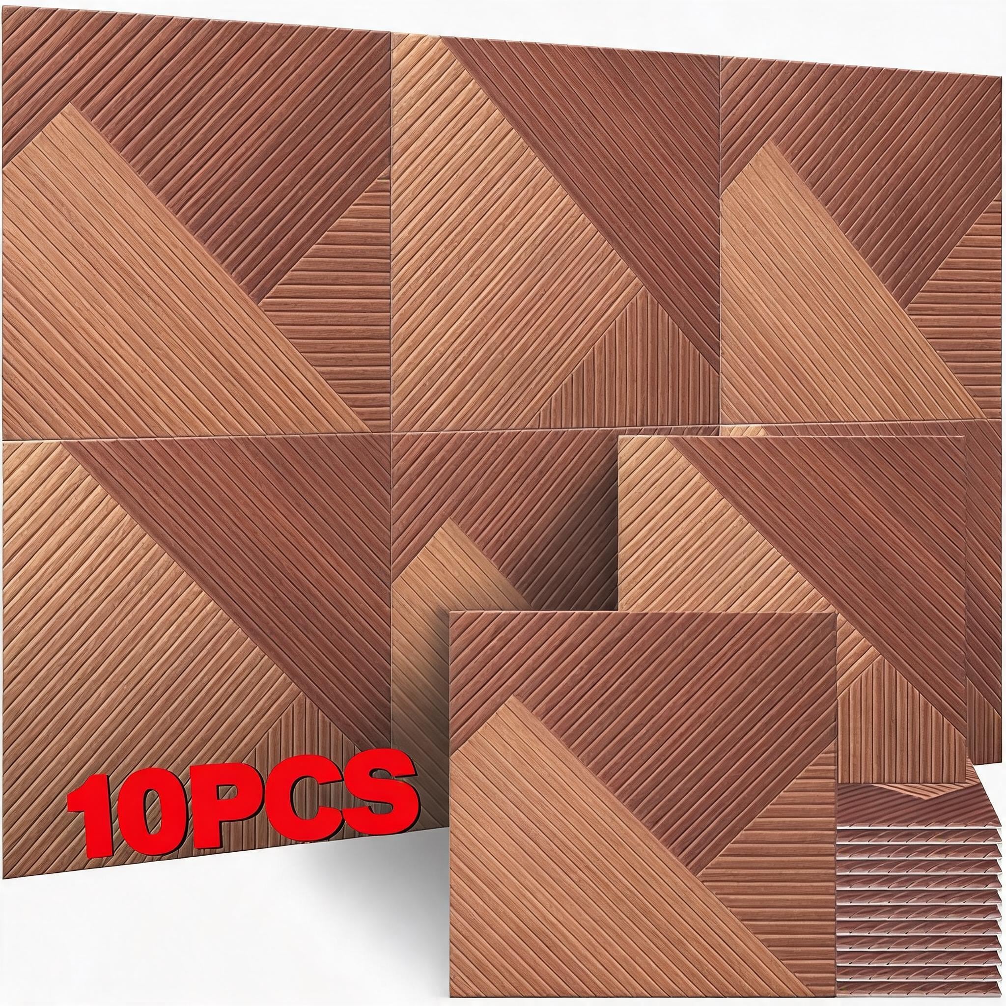 Garvee 10 Pack Acoustic Wall Panels  High-Density Polyester Fiber Sound Absorbing Panels Decorative Finish for Recording Studio and Home Office Peel and Stick 23.6Inch x 23.6Inch