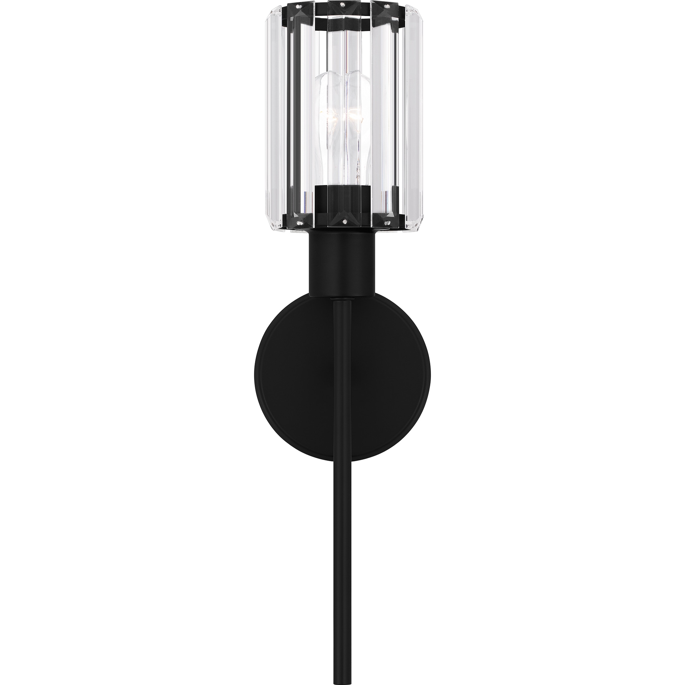 Matte Black Crystal Glass Dimmable Electric Wall Sconce