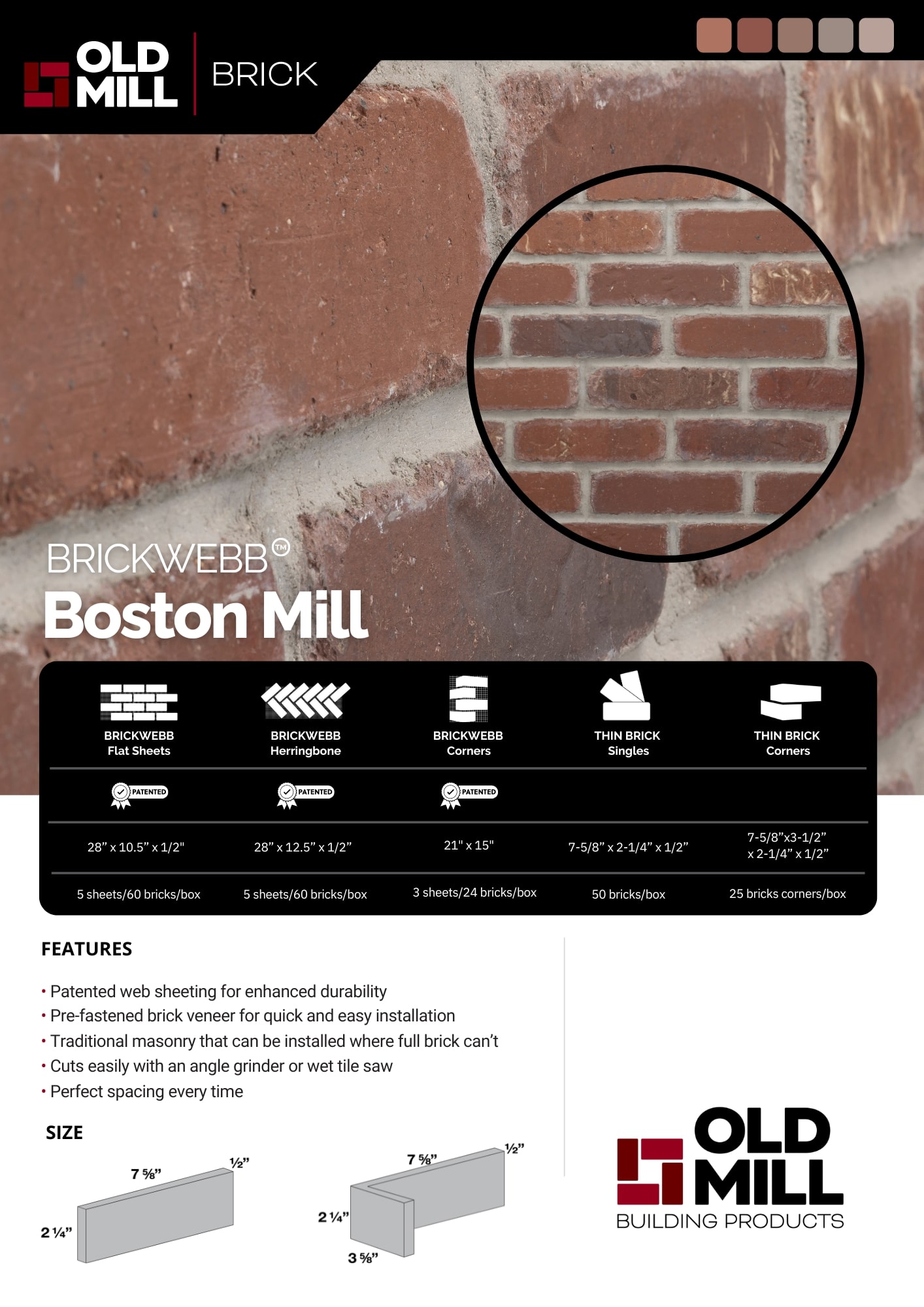 Old Mill Thin Brick Systems BWC-37001CS Brick-Veneer - View #8
