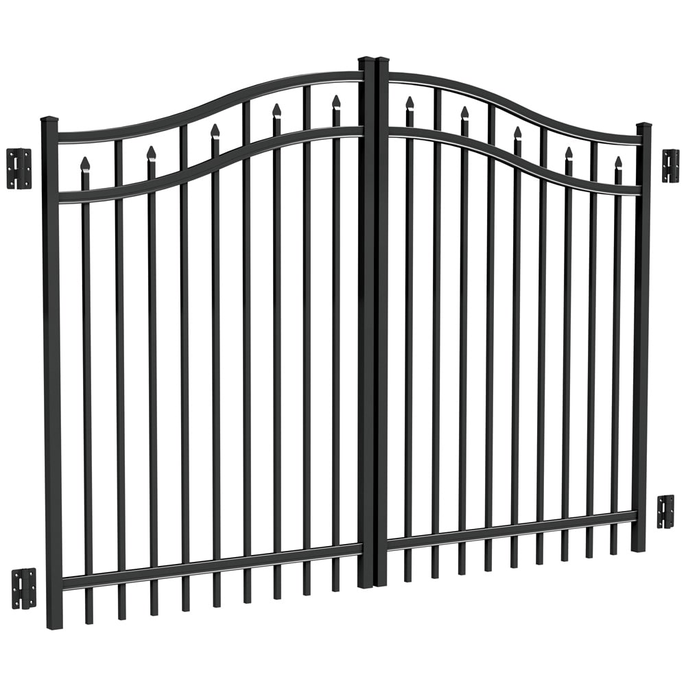 Freedom 73016856 8-Feet x 5-Feet Black Aluminum Driveway Gate