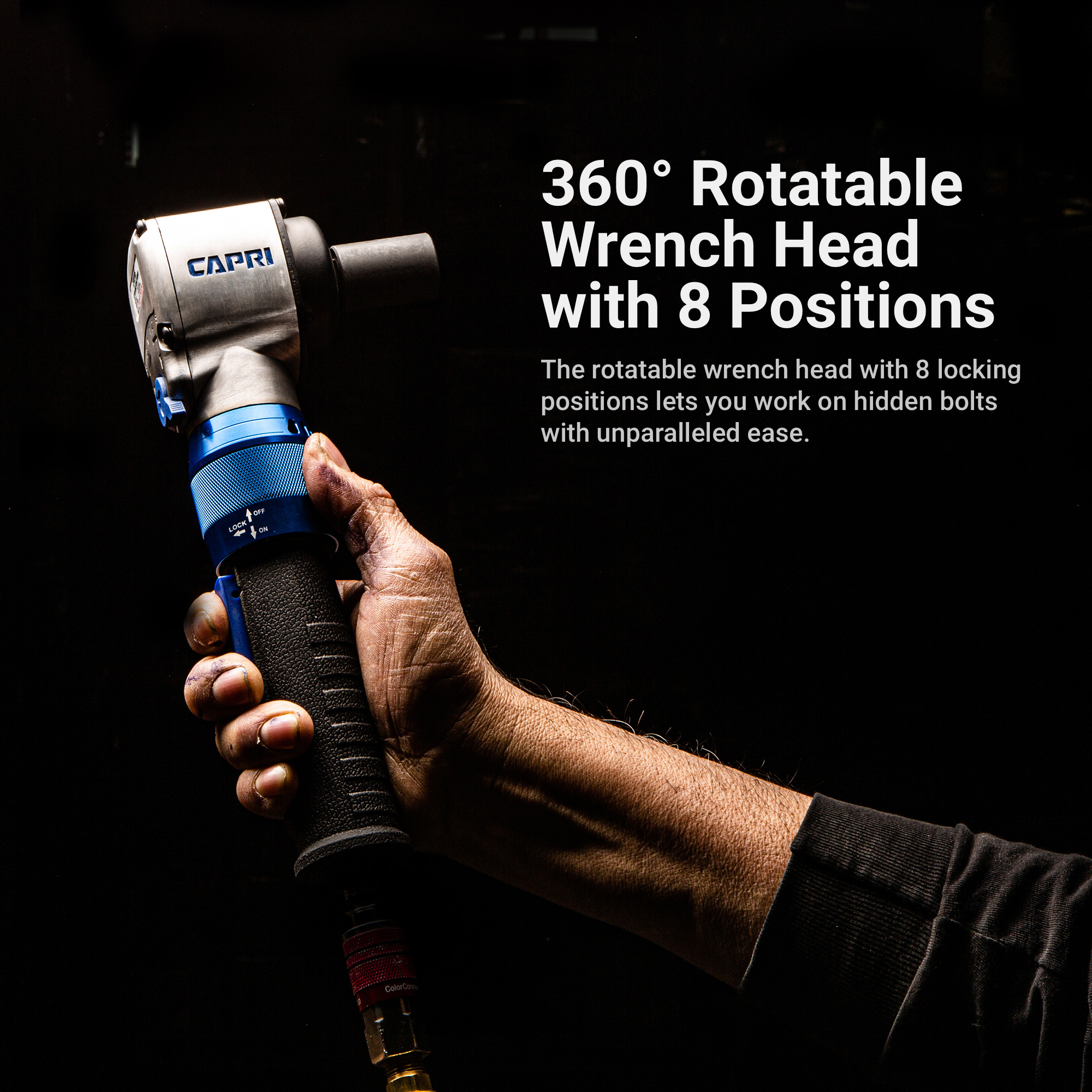 Capri Tools 0.375in 415ft lb Air Impact Wrench at