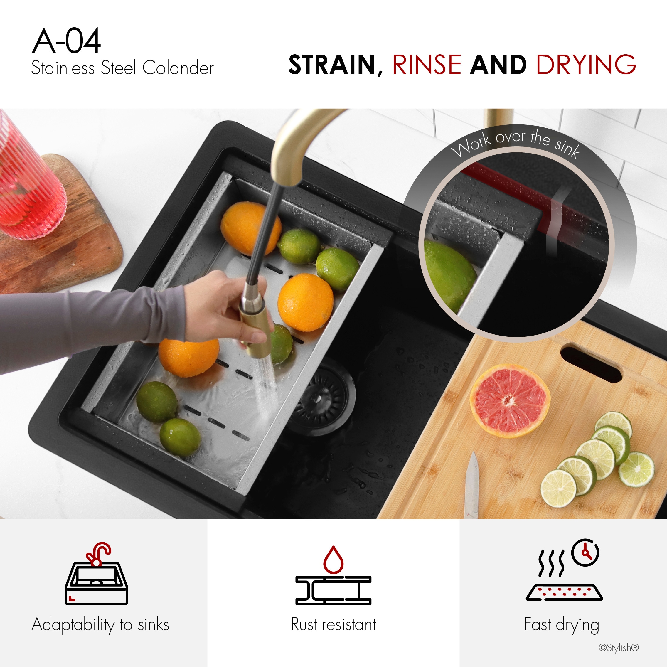 Stylish A-04 Kitchen-Sink-Accessory-Kits - View #2