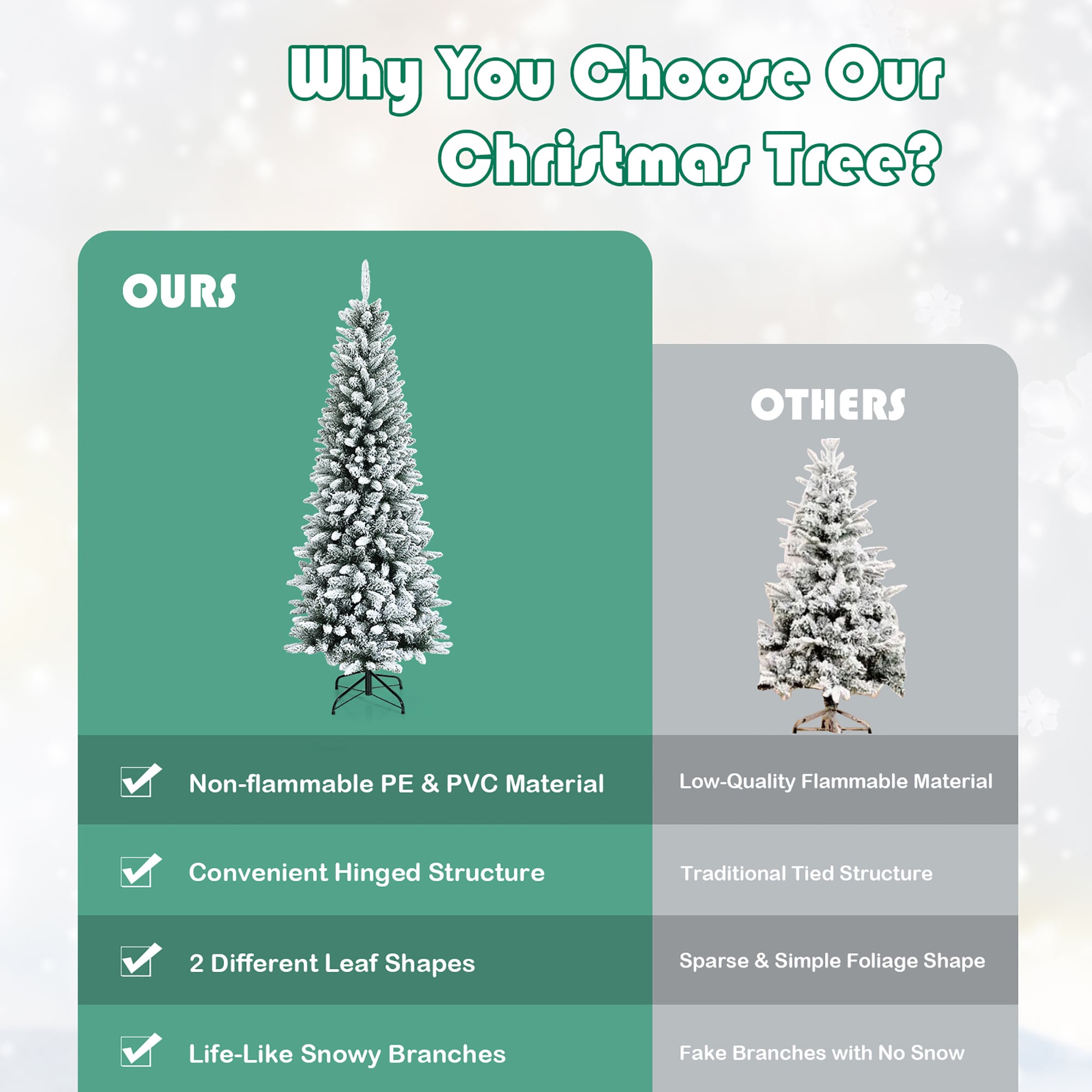 Costway CM23572 Artificial-Christmas-Trees - View #4