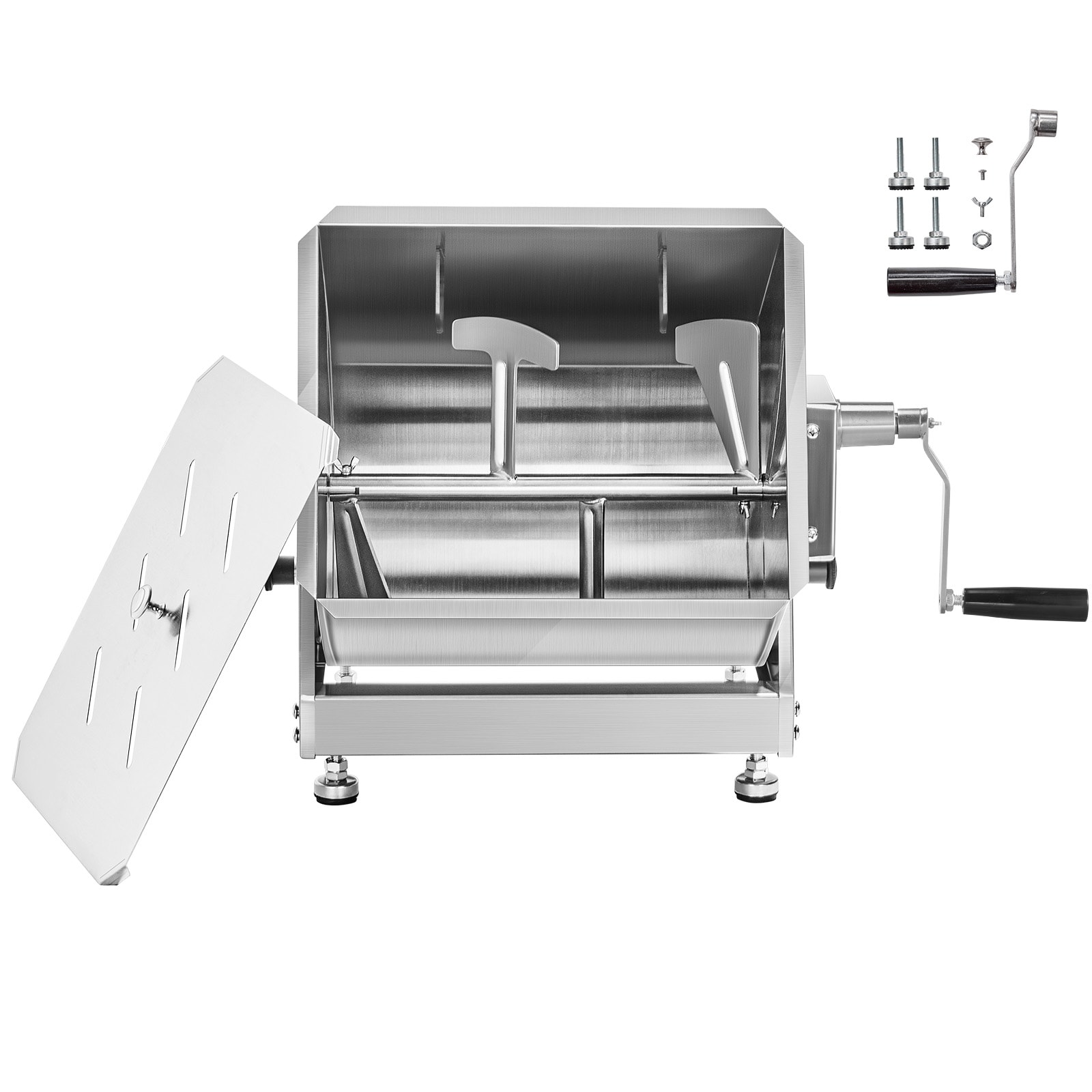 VEVOR RLJBJKQXK4SQNMC001V0 Manual Meat Mixer Commercial Medium Grind Stainless steel Manual Meat grinder