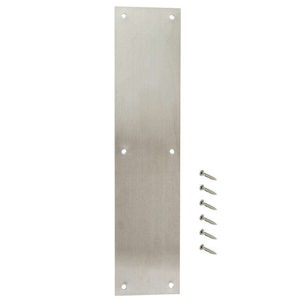 Satin Brushed Aluminium Plate Finger Door Push Plate 300mm x 100mm 