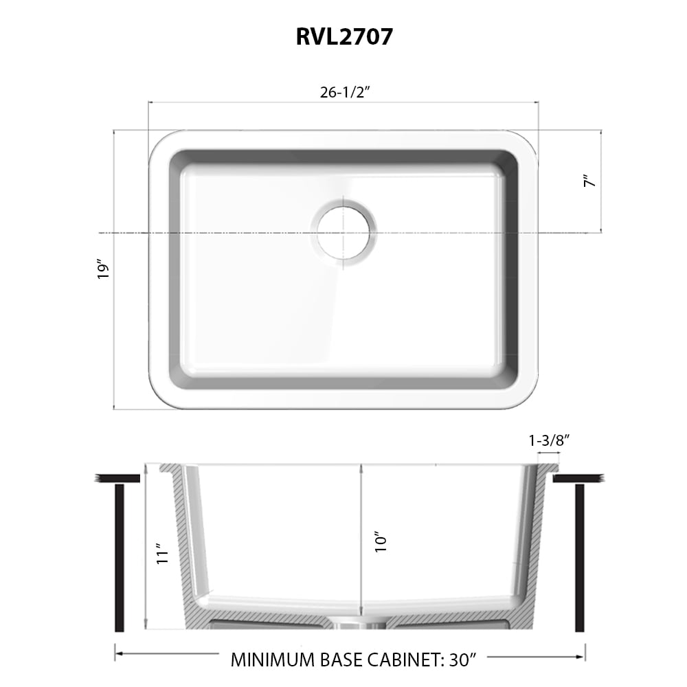 Ruvati RVL2707WH Kitchen-Sinks - View #9