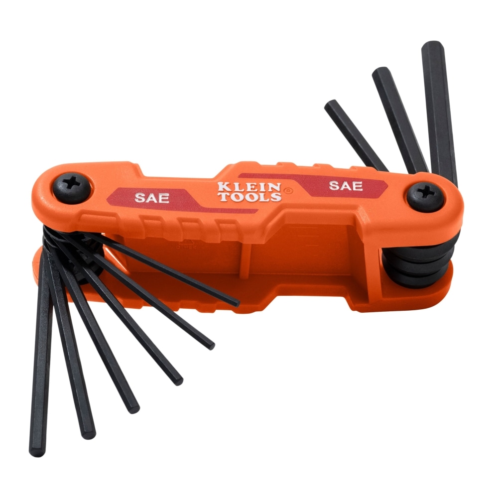 Klein Tools Compact Folding Hex Key Kit, SAE and Metric