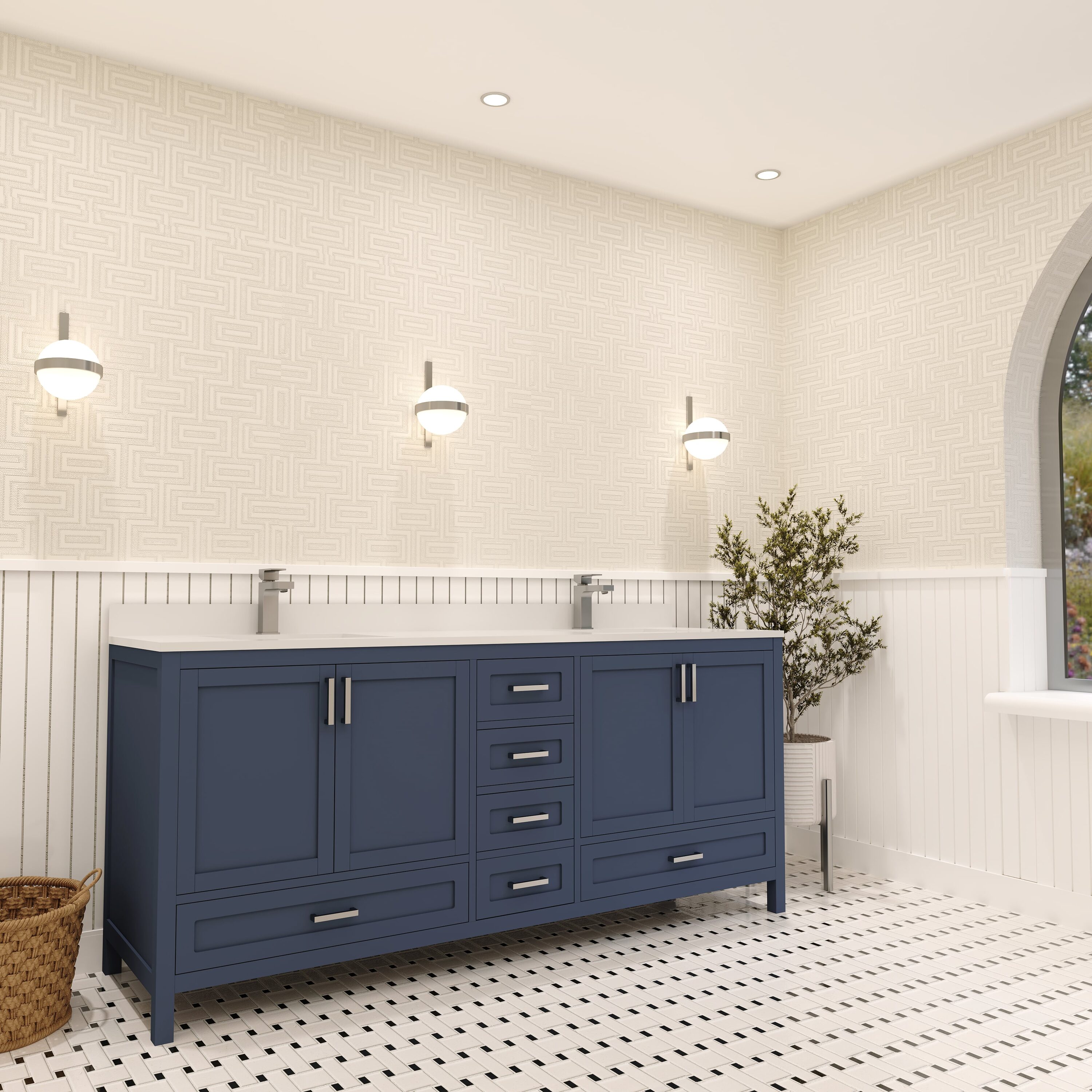 Ayna Decors AVR72NB3022 Bath-Vanity-Combo - View #2