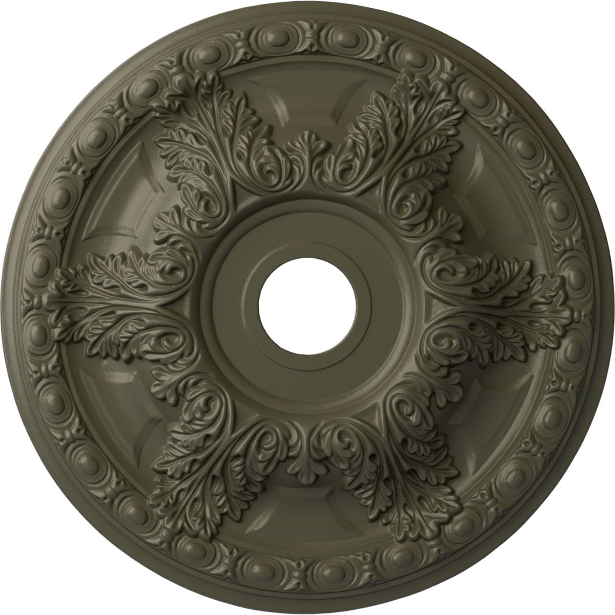 Ekena Millwork CM23GAWHF Granada 23.375-in W x 23.375-in L Painted Witch Hazel Polyurethane Split Ceiling Medallion