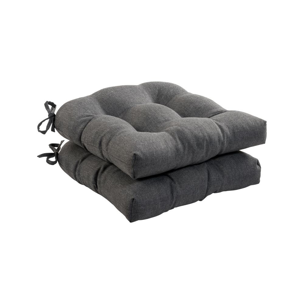 Haven Way 59-CL1SCH 19-in x 19-in 2-Piece Charcoal Patio Chair Cushion