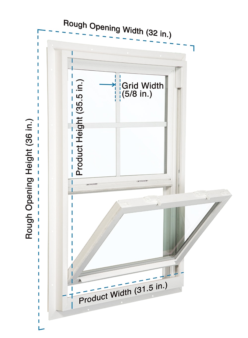 RELIABILT 130 Series New Construction 31-1/2-in X 35-1/2-in X 3-in Jamb ...