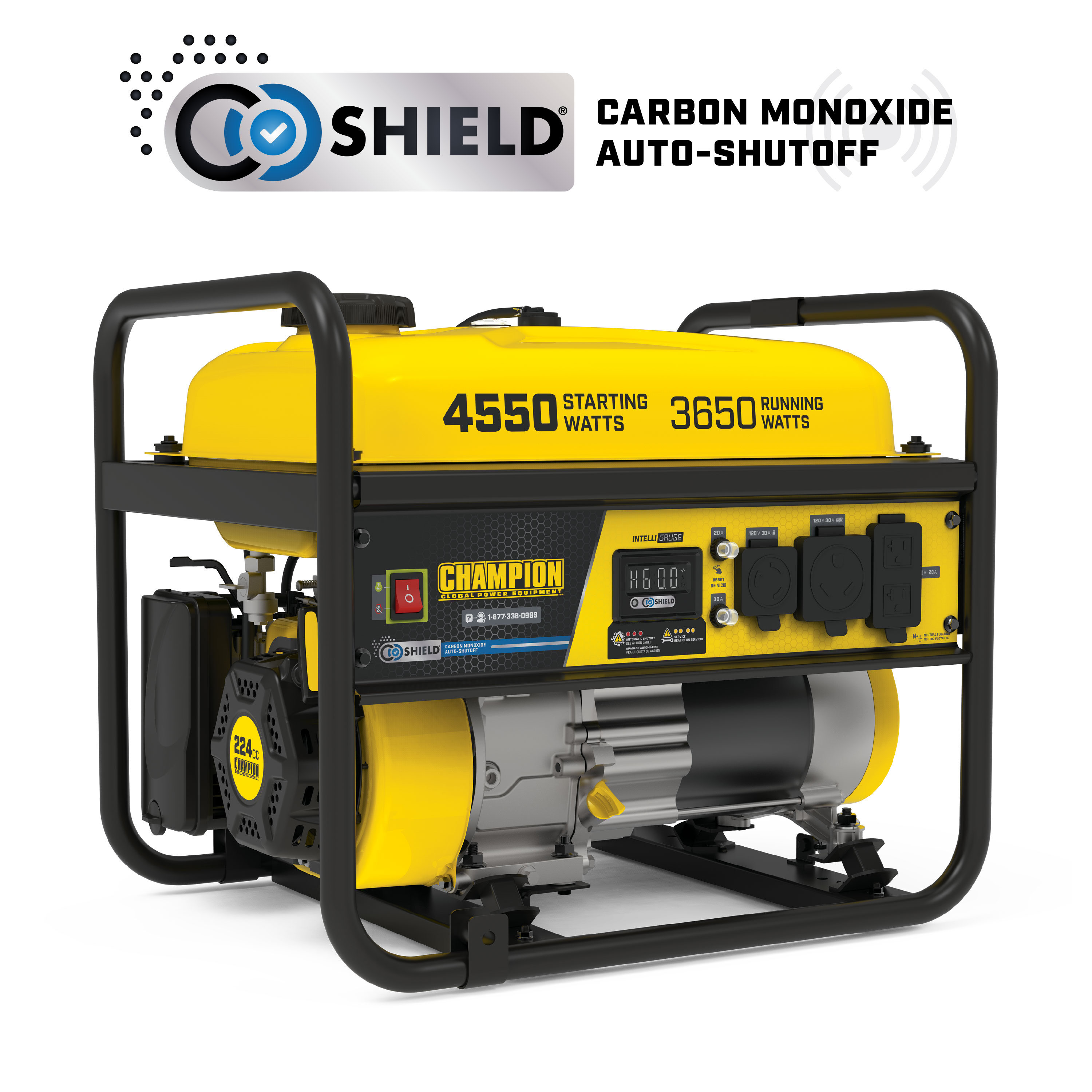 Champion Power Equipment 201119 CO Shield 4550 / 3650-Watt Single Fuel (Gasoline) Portable Generator