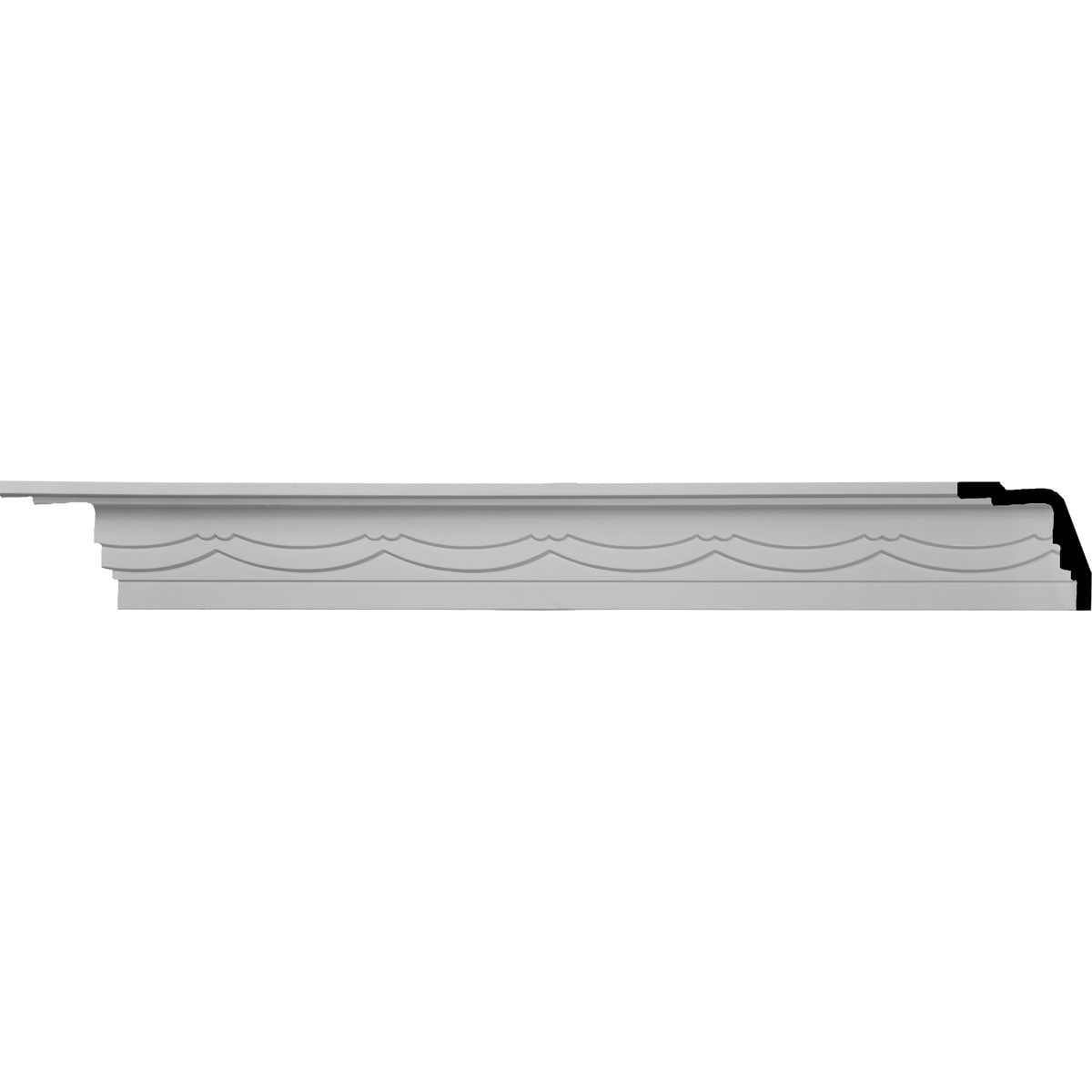 Ekena Millwork 686968 Bateman Swag 5-7/8-in x 7-ft 10-1/2-in Primed Urethane Crown Moulding 12 -Pack