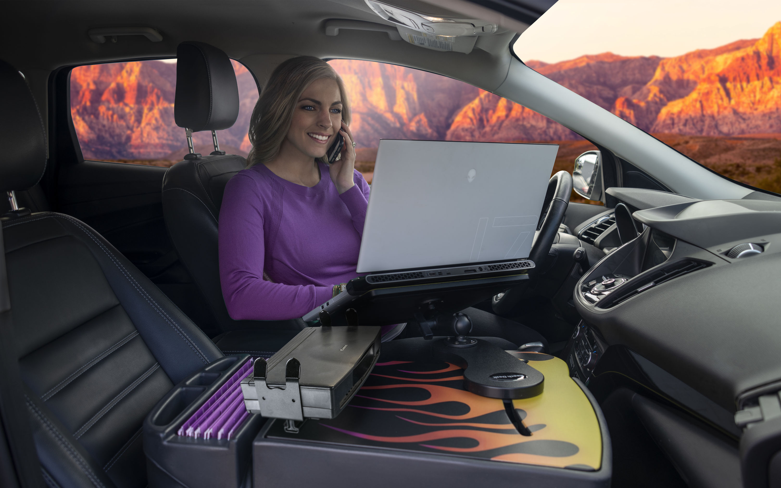 AutoExec Reach Front Seat Car Desk 