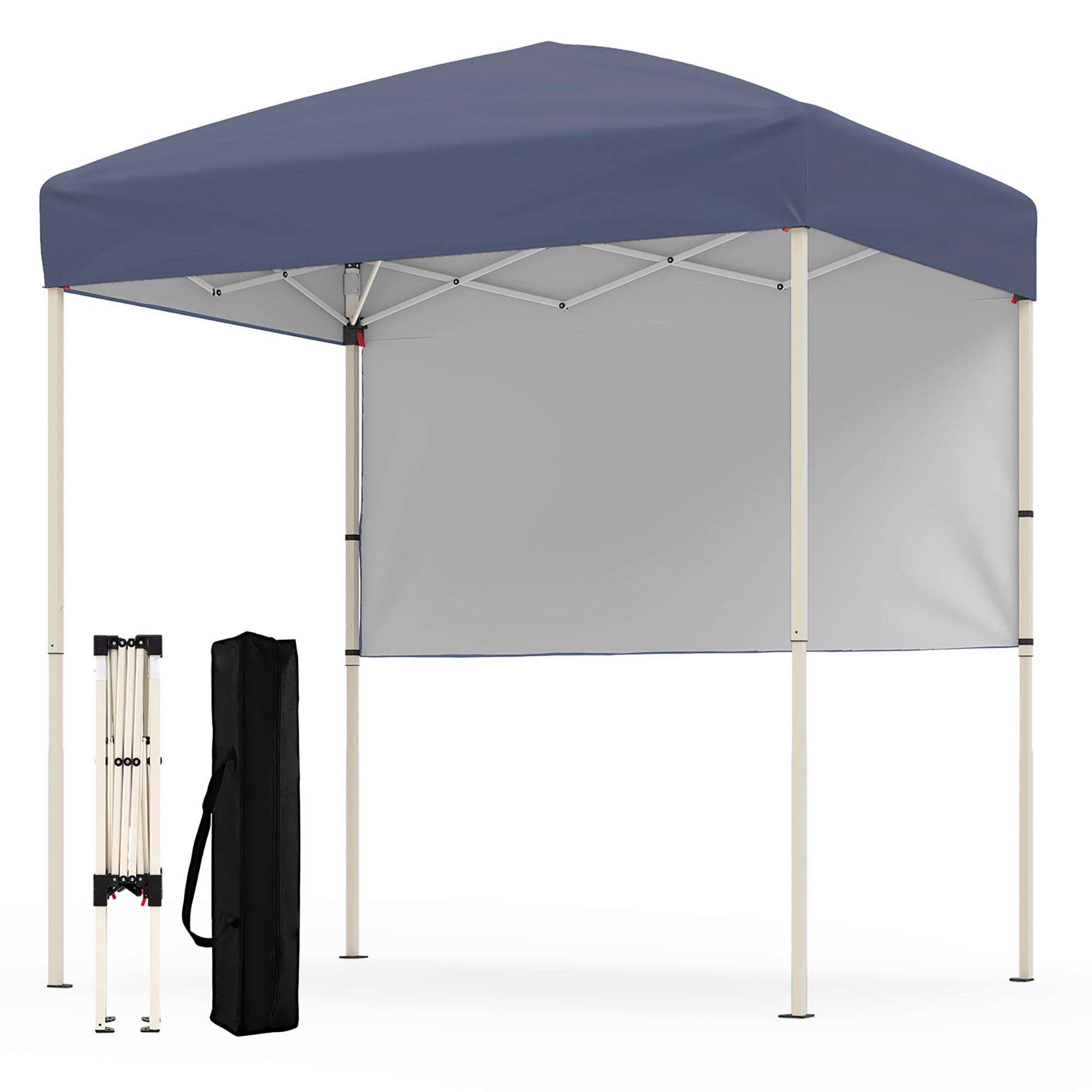 Costway - 6-ft x 4-ft Rectangle Gray Pop-up canopy