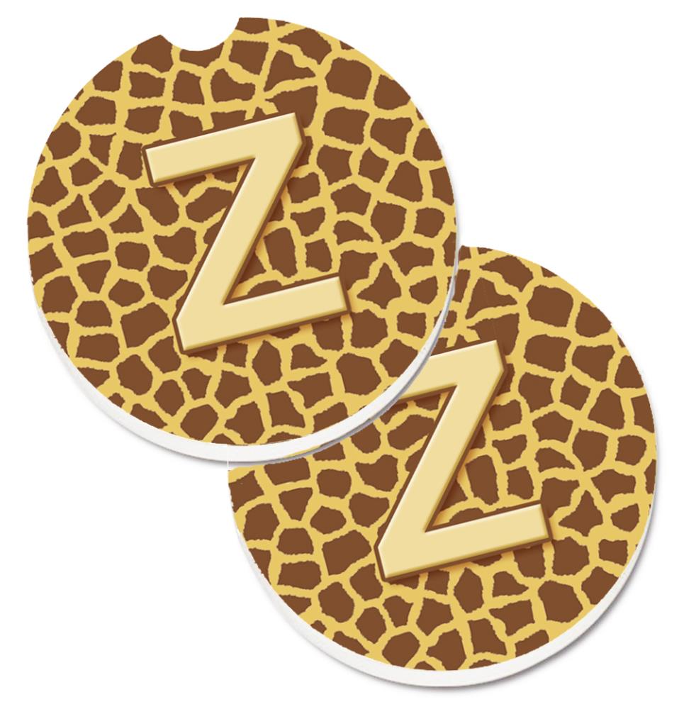 Caroline's Treasures CJ1025-ZCARC Monogram - Giraffe Multiple Colors/Finishes Ceramic Round Coaster(s)