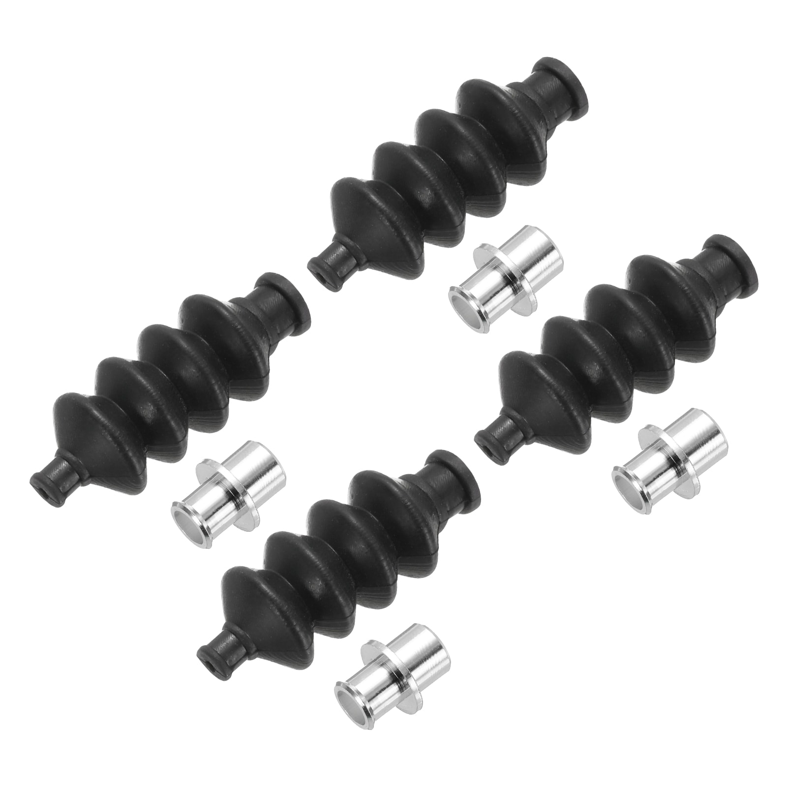 Unique Bargains - 4Sets 32mm Waterproof Push Rod Rubber Seal Bellow with Aluminum Mount for RC Bo...