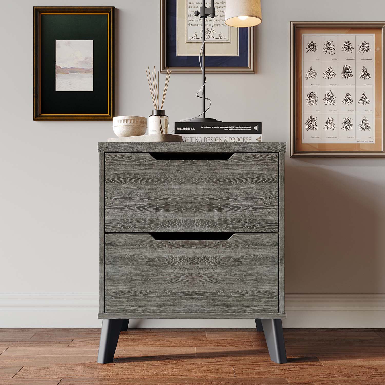 ChaletPosh C90217NS-DGY nightstands - View #2