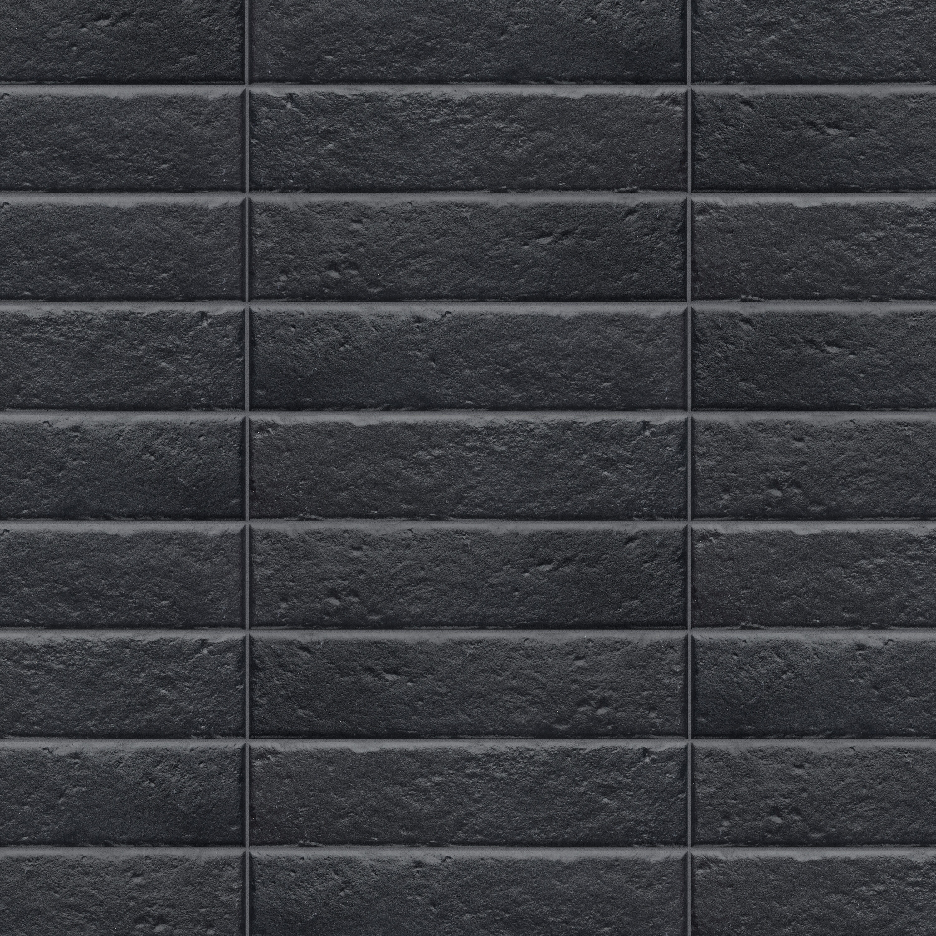 Affinity Tile FCD3BBBK Brooklin Brick Black 2-in x 10-in Satin Porcelain Stone look Standard Floor and Wall Tile ( 5.78-sq ft Carton