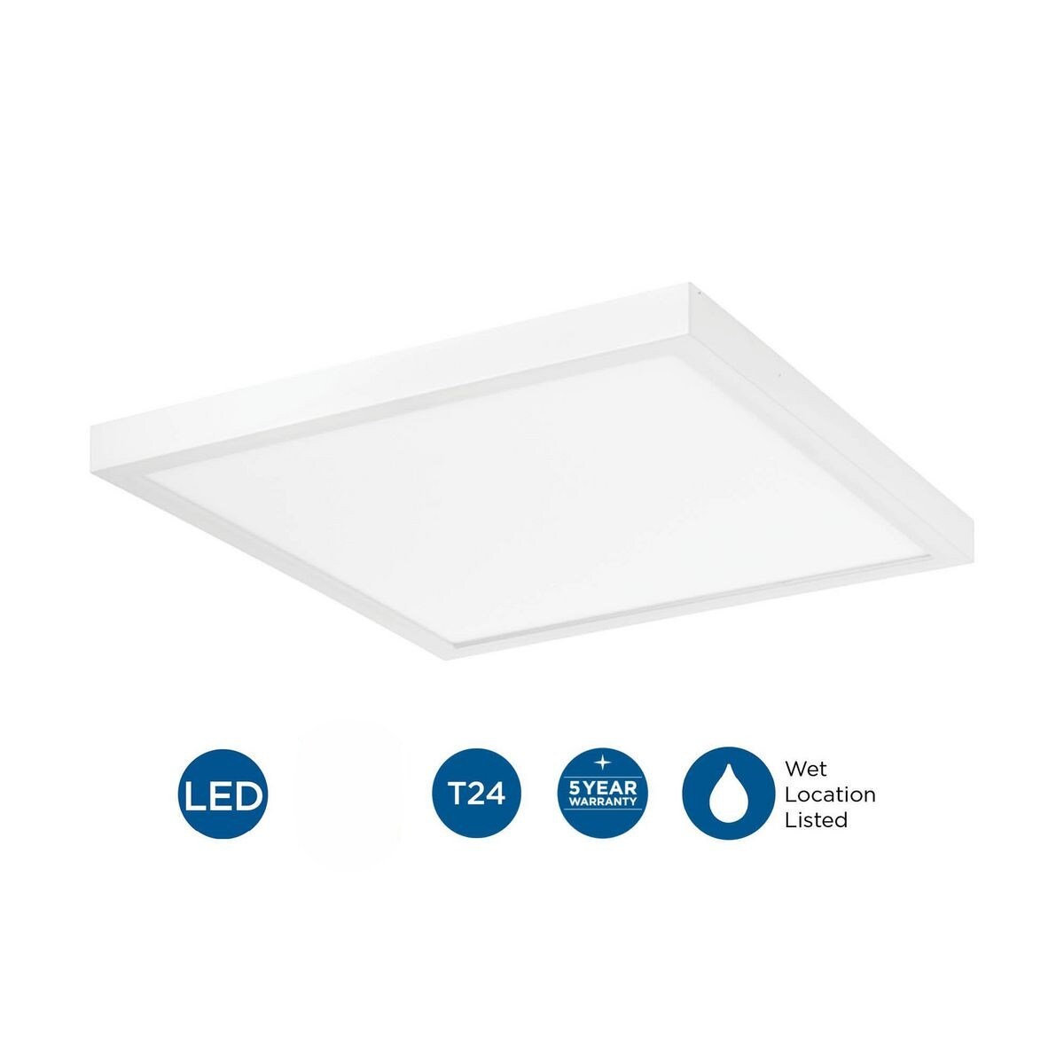 Everlume 14" White Polycarbonate LED Flush Mount with Edgelit Technology