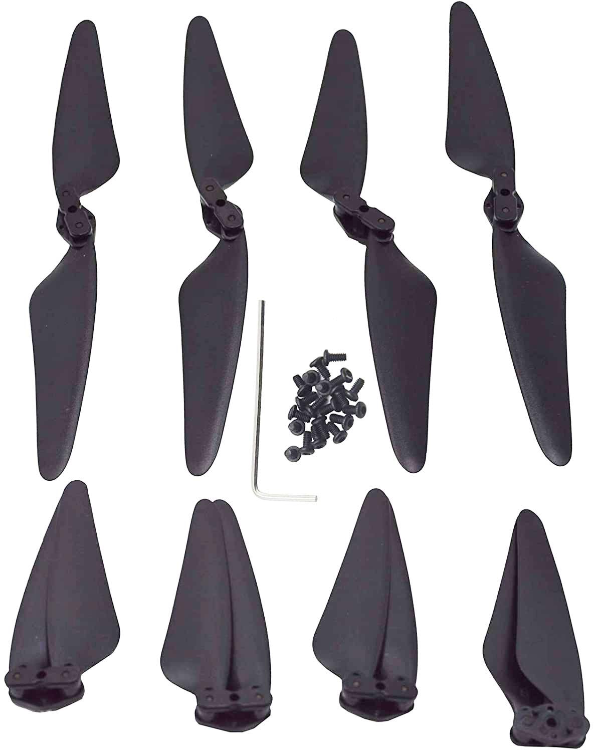 UUDULY  8 F11 Foldable Propellers Props for F11 2 Axis Gimbal and F11GIM SJRC F11 DE22 4K Pro F11 Pro and F24 Pro F35 RC Quadcopter Drone F11