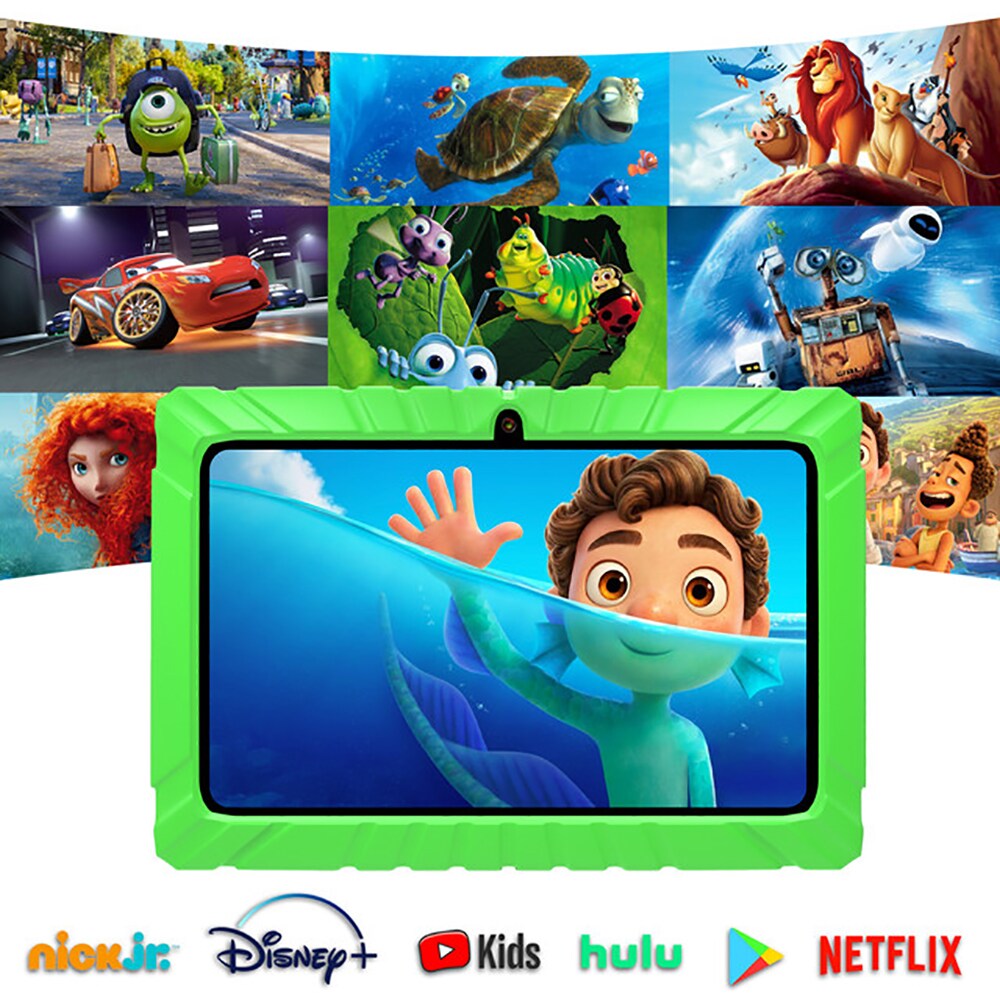 Contixo Contixo V8-2 7 inch Kids Tablets - Tablet for Kids with Parental Control - Android Tablet 16 GB HD Display Durable Case and Screen Protector Wi-Fi Camera-Learning Toys, Green