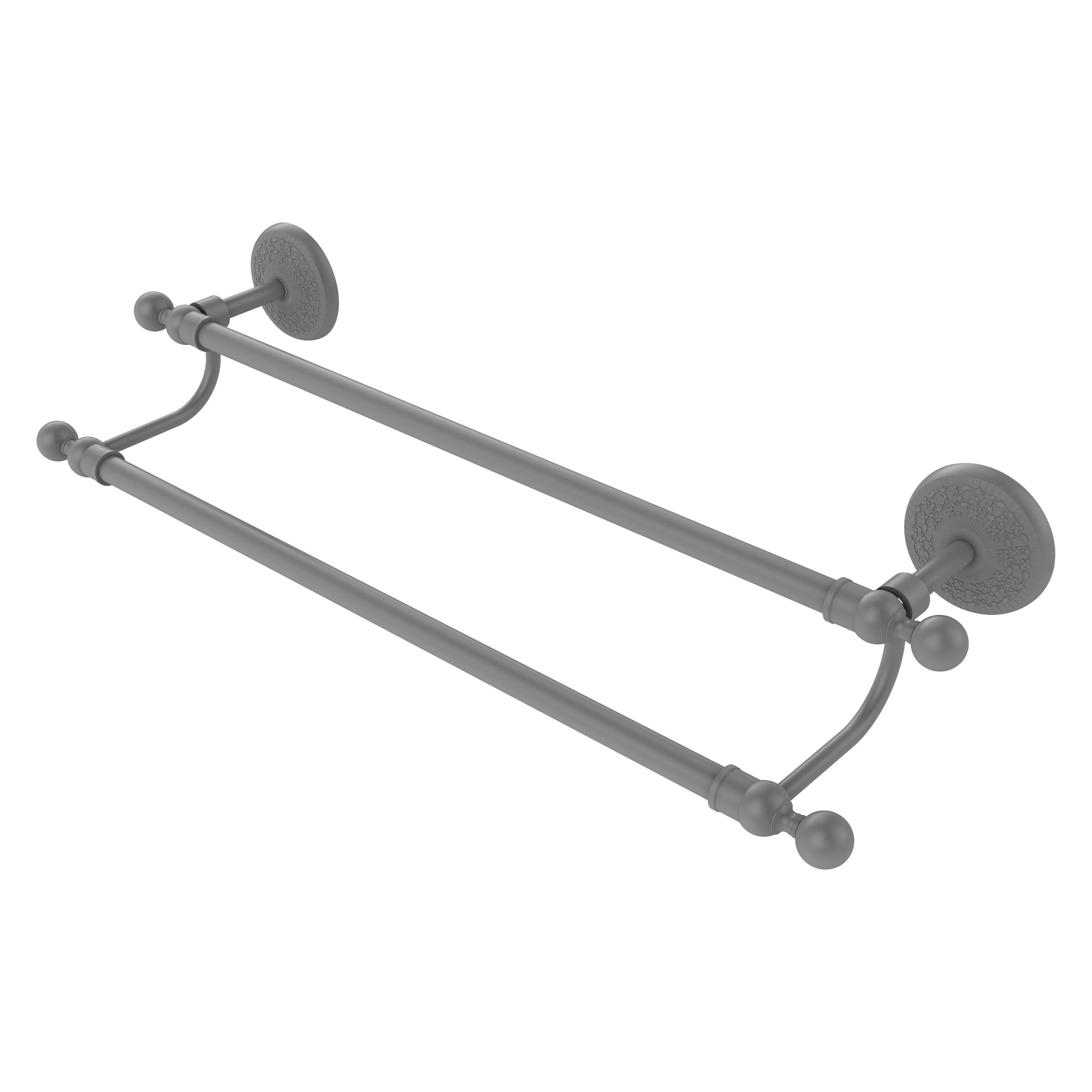 Allied Brass MC-72/24-GYM Monte Carlo 24-in double Matte Gray Wall mount Double Towel Bar